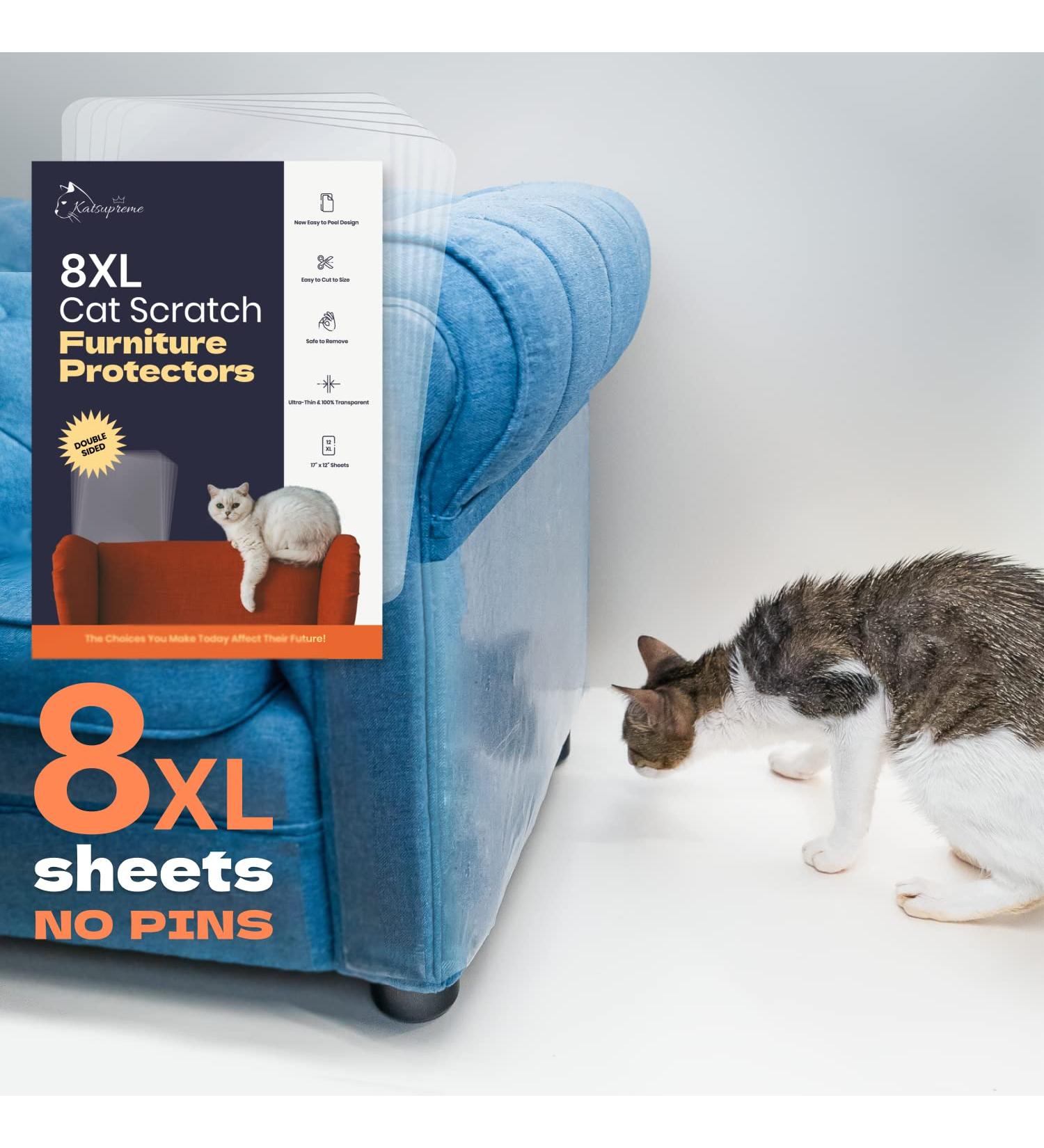 KatSupreme XL Scratch Couch Protector - Clear & Durable | 8XL Sheets - Buy Online on GoSupps.com
