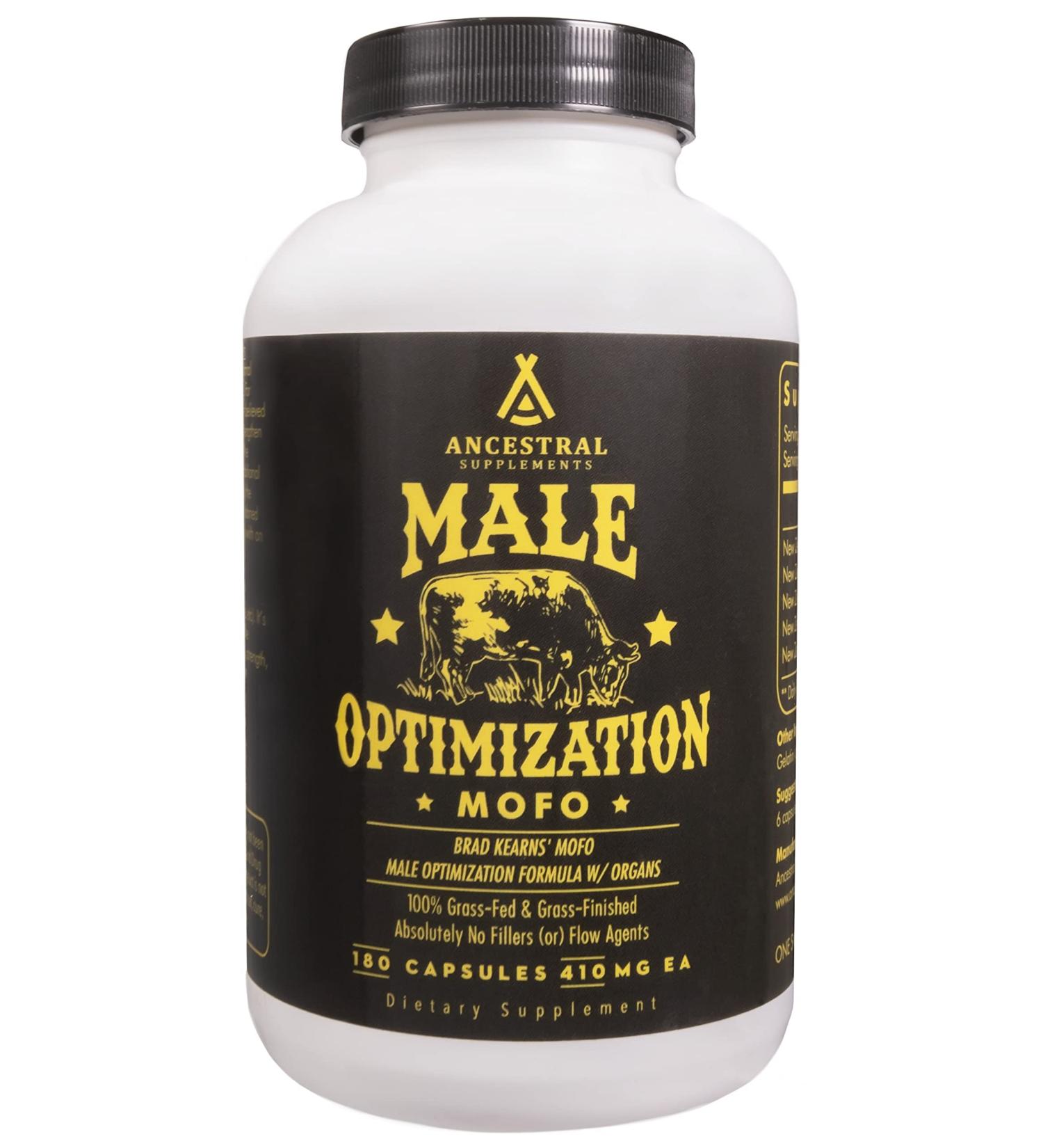 Ancestral Supplements Mofo  Supplements for Men Support Testosterone Levels and Overall Men's Health and Wellness  Non-GMO Grass Fed Beef Organ Supplement with Liver  No Fillers  180 Capsules - Buy Online on GoSupps.com