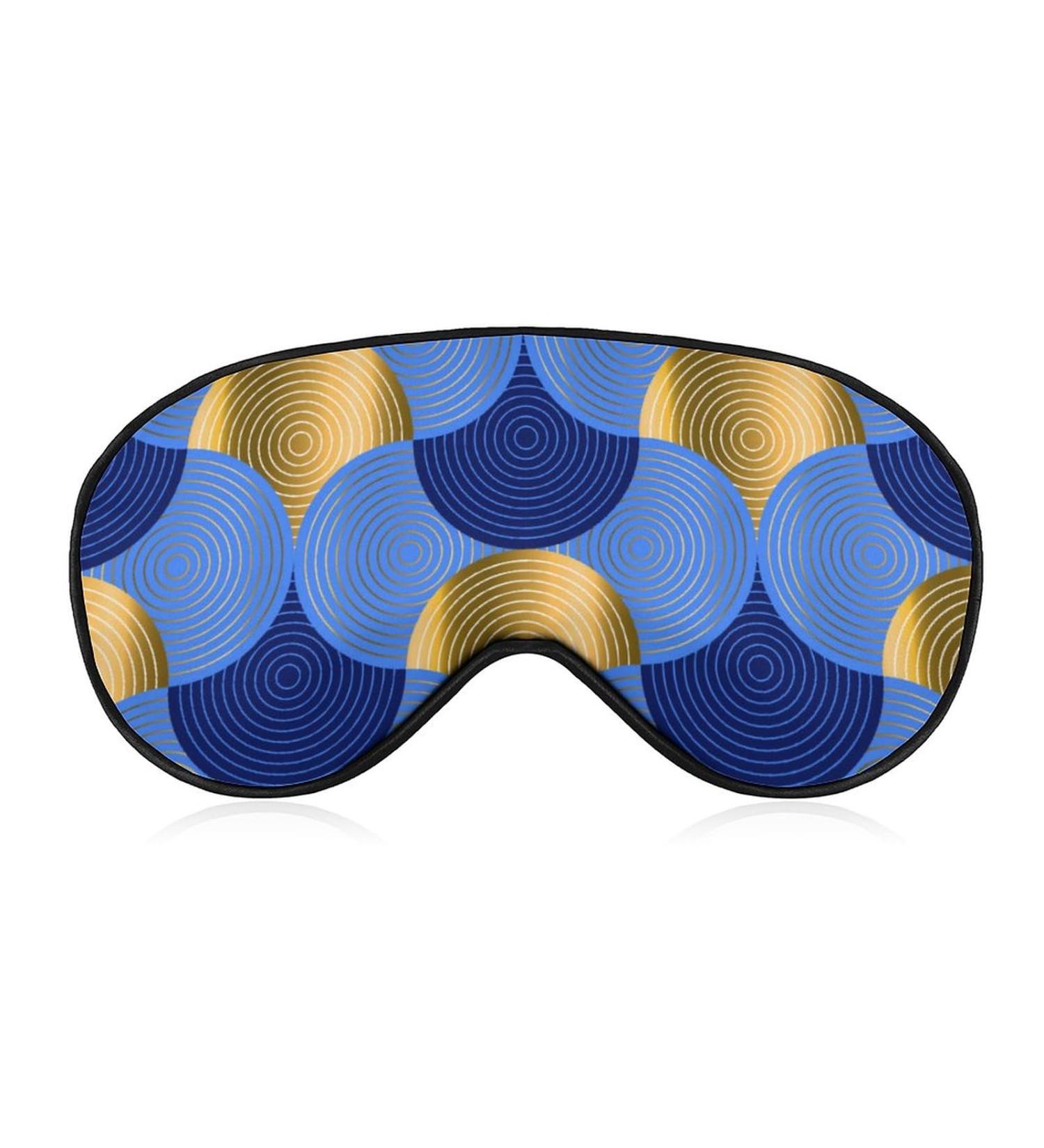 Retro Vibes Water Waves Sleep Mask - Luxury Eye Cover for Sleeping & Travel - Adjustable Strap, Blocks Light - Men & Women - Buy Online on GoSupps.com