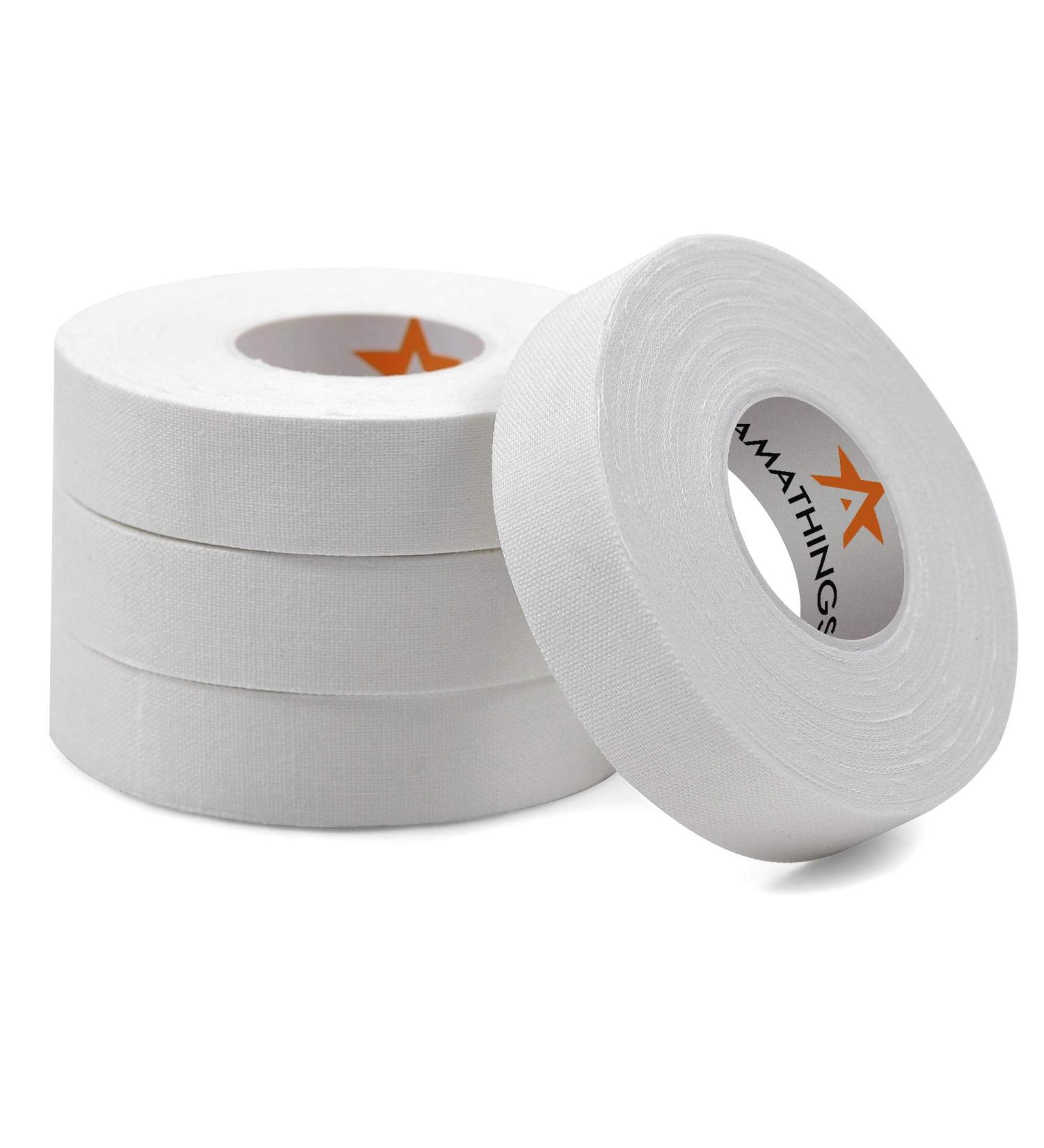 Amathings Climbing Tape - 3-4 Roll Sports Tape in Metal Box | 1.5cm Black Finger Tape for Climbing Bouldering Volleyball Martial Arts | Includes 4 White Rolls - Buy Online on GoSupps.com