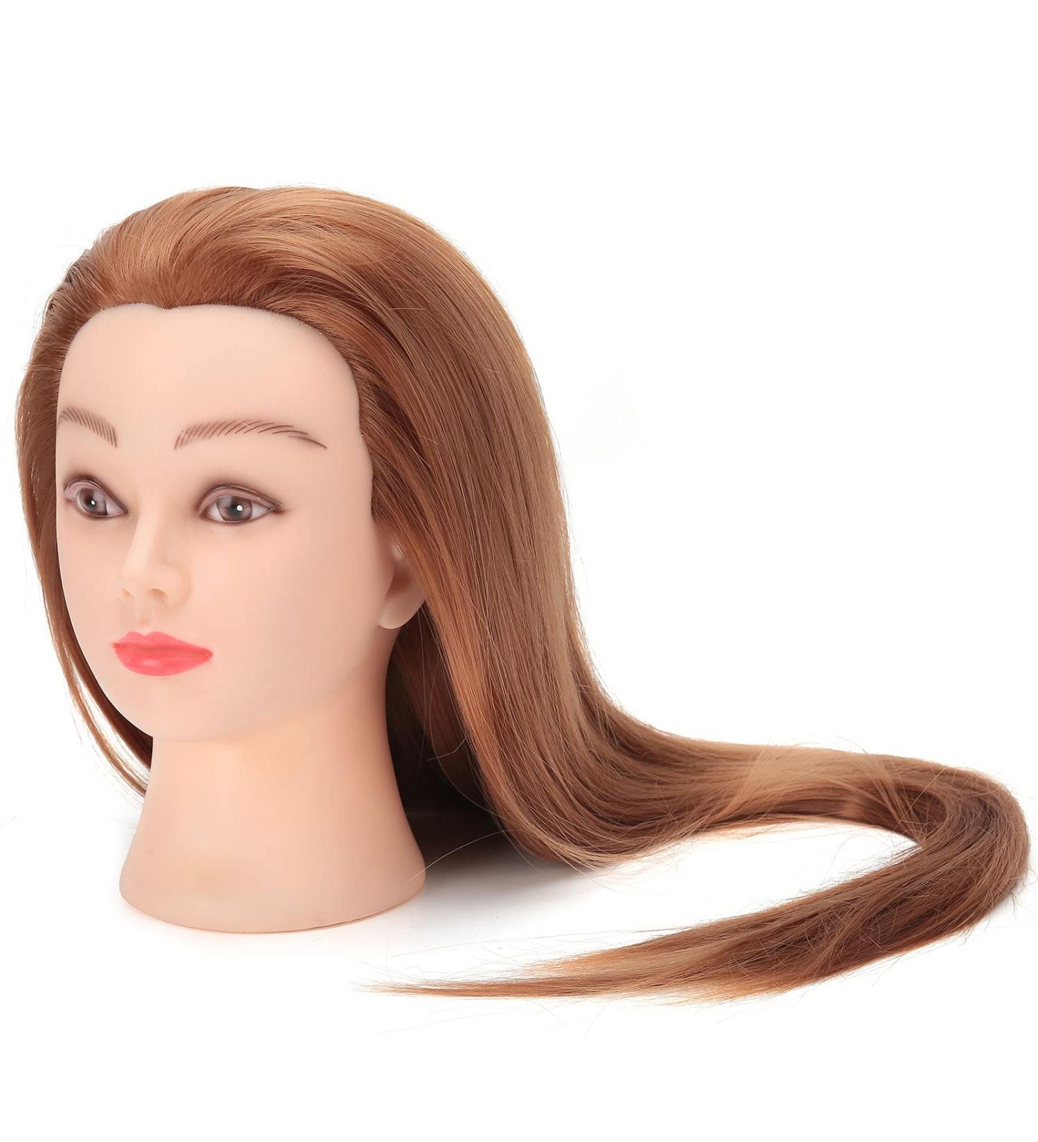 Exercise Head for Hairdressers - Synthetic Fiber Training Mannequin & DIY Braid Set - Buy Online on GoSupps.com