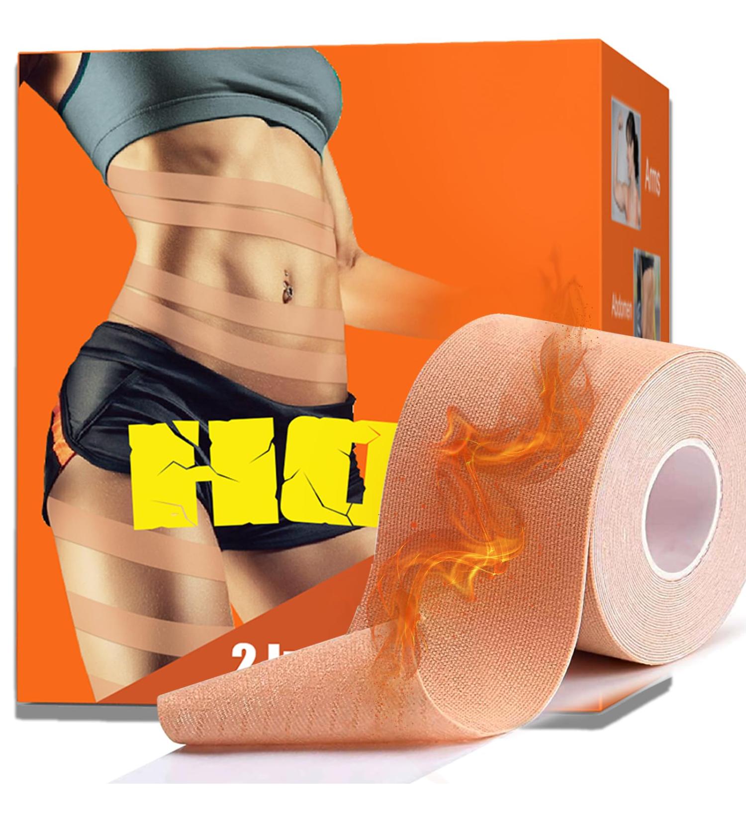 Akissos Heat Kinesiology Tape Pads - Pain Relief Patches for Back Shoulder Knee & Joint | 1-Second Heating 24-Hour Warm | 16.5 Feet Long - Buy Online on GoSupps.com