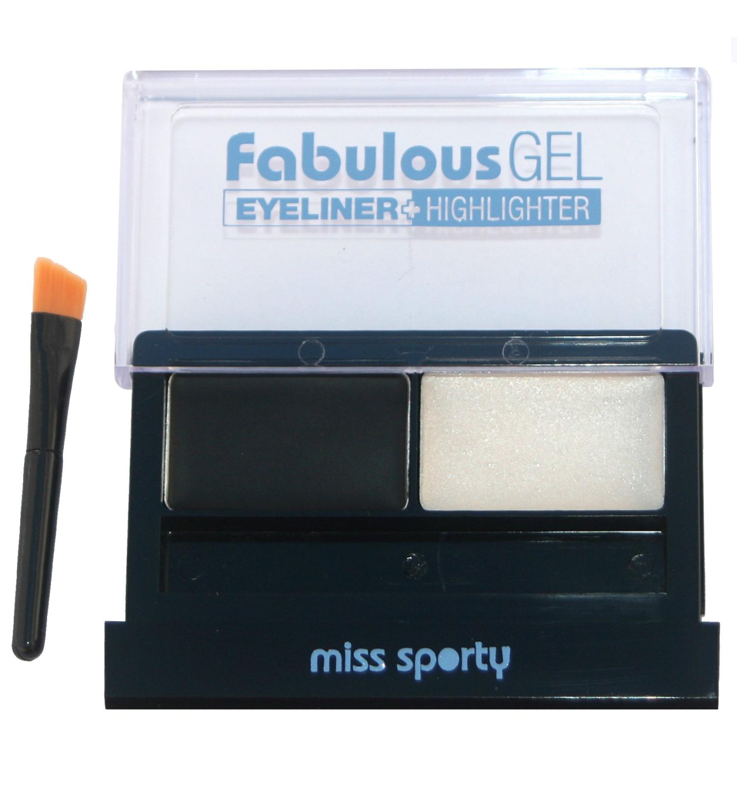 Miss Sporty Miss Sporty Fabulous Gel Eyeliner And Highlighter-001 Black & White