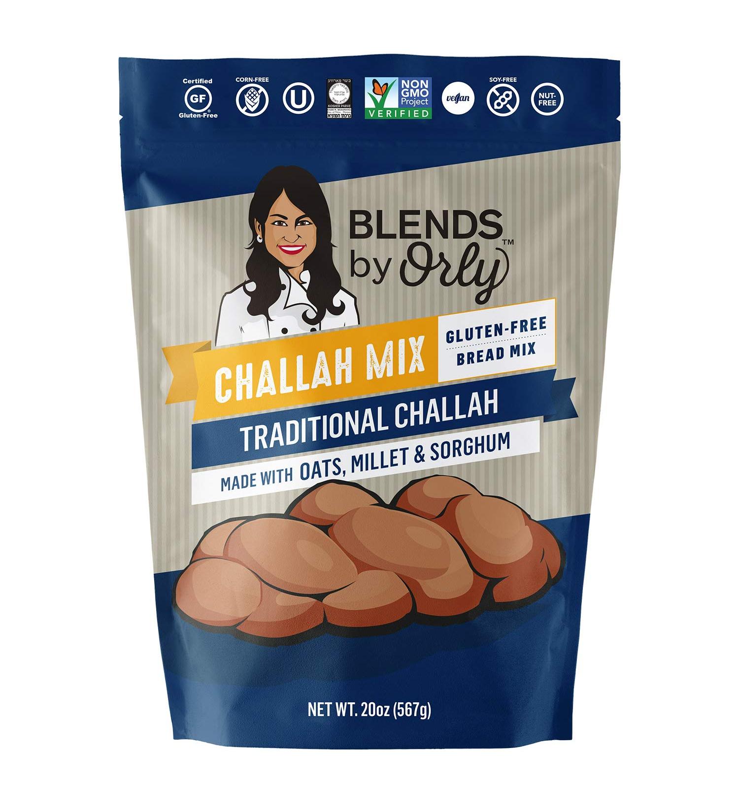 Blends by Orly Gluten Free Traditional Challah Mix - 20.5 oz | 1.28 lb Pack | Non-GMO & Kosher Certified - Buy Online on GoSupps.com