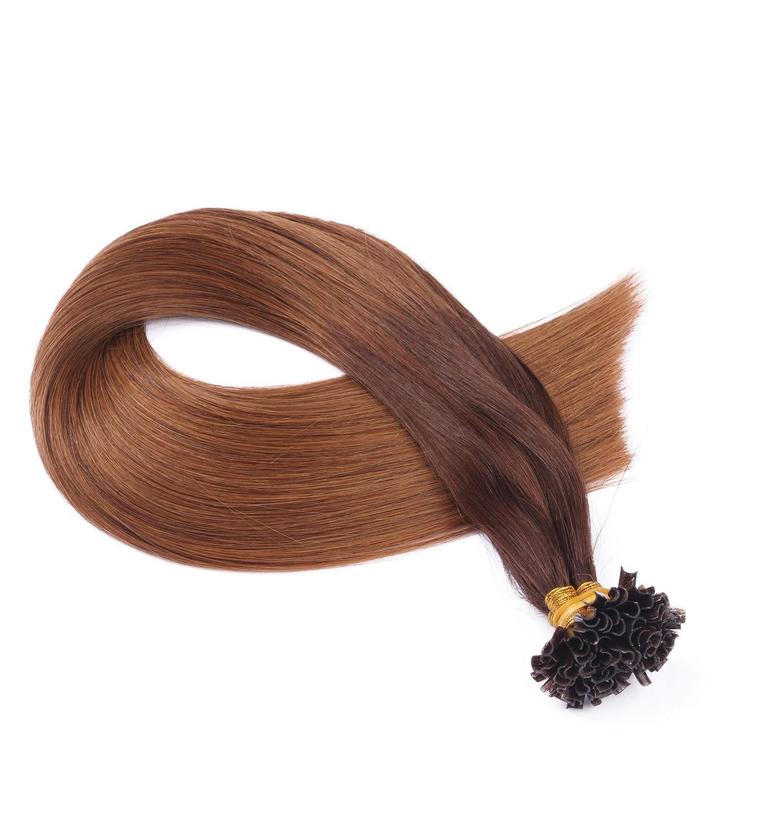 High-Quality Keratin Bonding Ombre Hair Extensions - #2/8 - 50cm U-Tip 200 Strands 100% Remy Real Hair by Novon - 0.5g Each - Buy Online on GoSupps.com