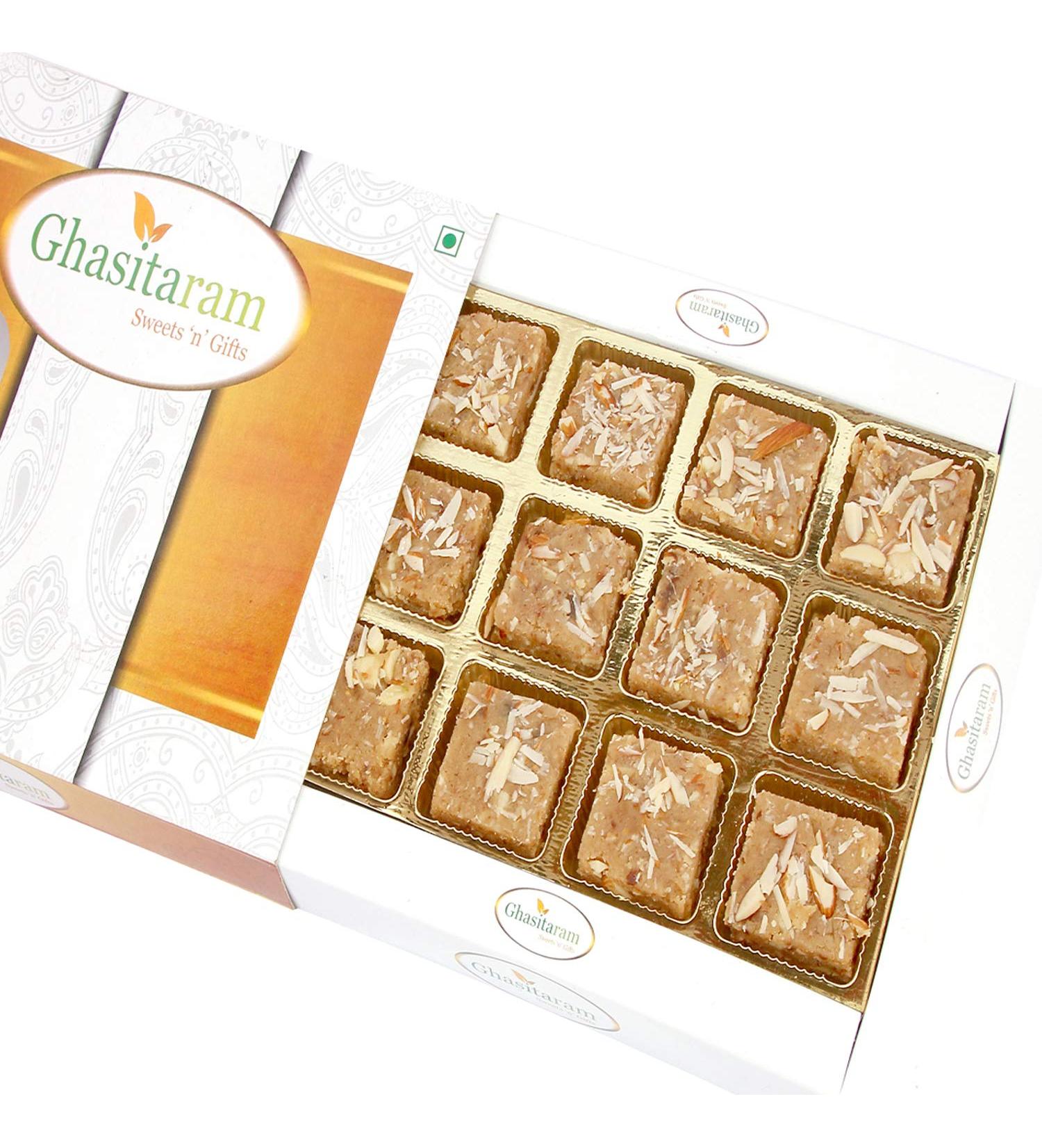 Ghasitaram Gifts Valentines Gift for Girlfriend/Boyfriend/Husband and Wife - Anjeer Chewy Delights in White Box