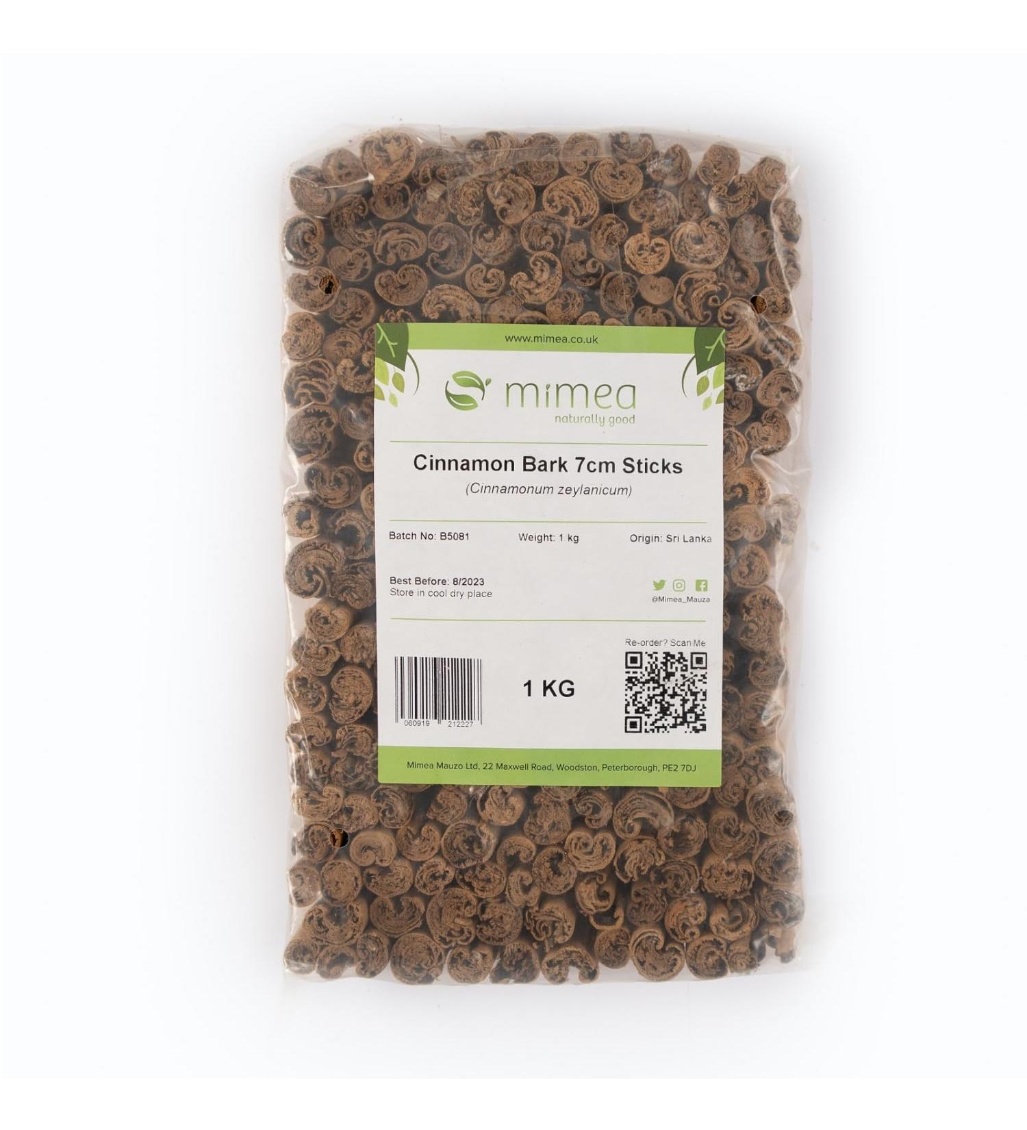 Mimea 7cm Cinnamon Sticks 500g - Premium Quality for Cooking, Distilling, Christmas Decoration, Cocktails & Garnishes - 0.5kg - Buy Online on GoSupps.com