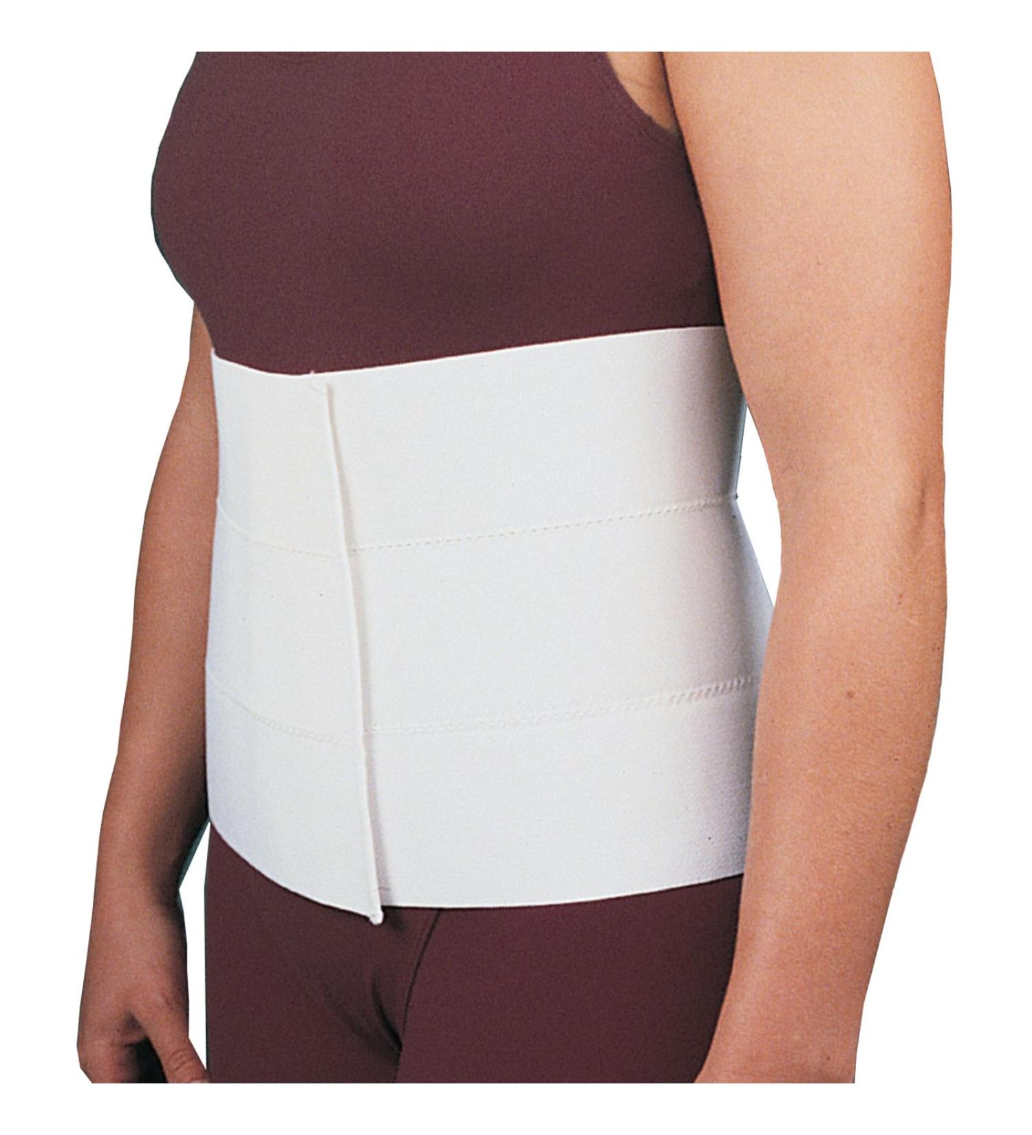Rolyan Abdominal Binder Medium Comfortable Elastic Contours to Fit Body Shape Wrap-Around Compression Support & Pain Relief Belt Plush Back Physical Therapy Aid Orthopedic Rehabilitation