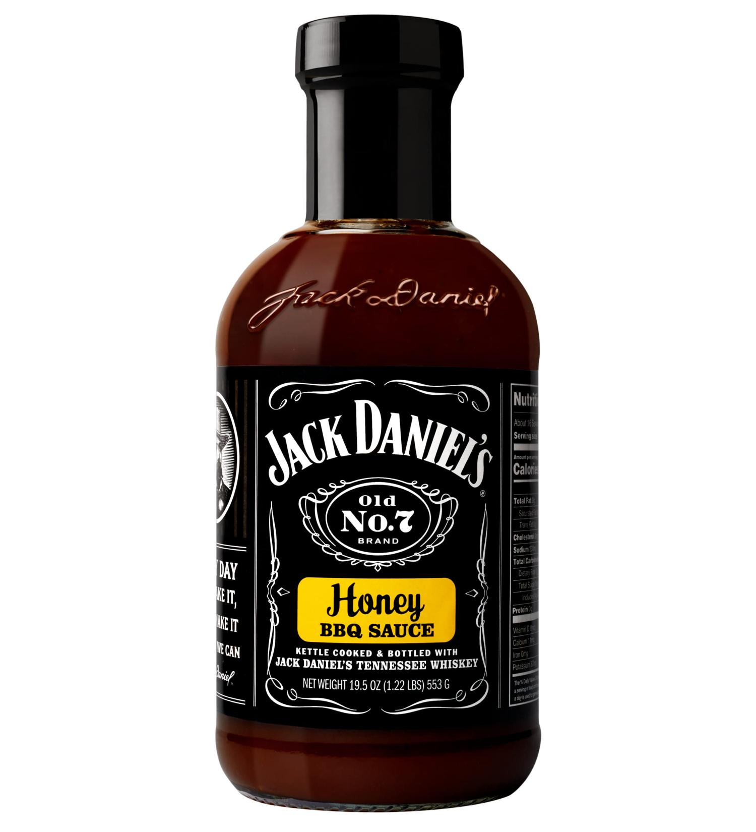 Jack Daniel Honey BBQ Sauce 553g - Gluten Free, No Preservatives - Barbecue Sauce Bottle - Buy Online on GoSupps.com
