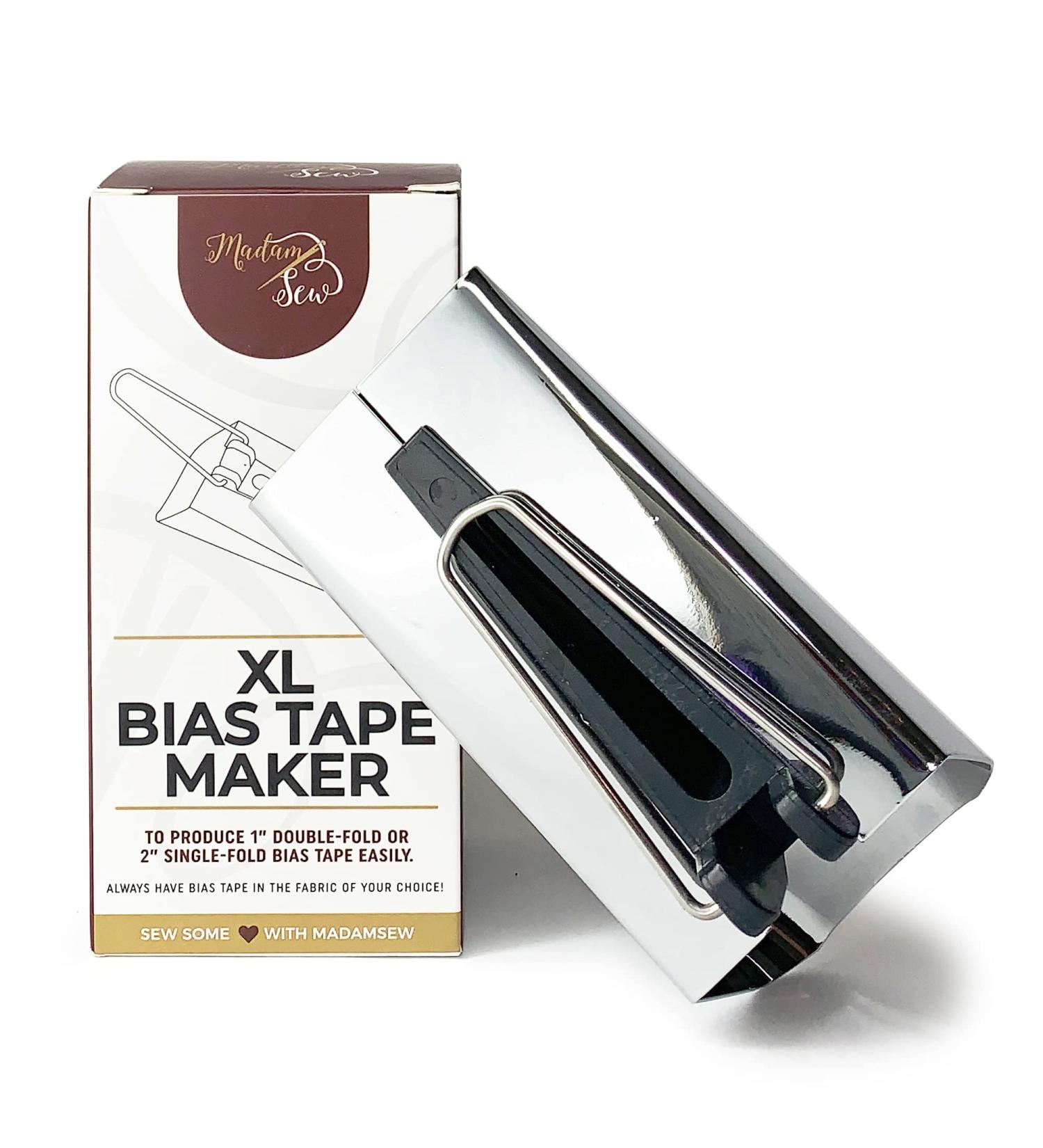 Madam Sew XL Bias Tape Maker - 50mm Single & Double Fold Binding Tool for Quilting | Create Coordinating Seam Binding & Quilt Binding Tape - Buy Online on GoSupps.com