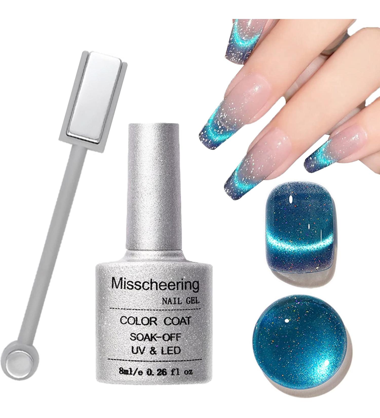 Cat Eye Gel Nail Polish 9D Nail Gel Polish Nail Glitter Blue Nail Varnish Polish Soak Off UV LED Gel Nail Polish-c05 (C05) - Buy Online on GoSupps.com