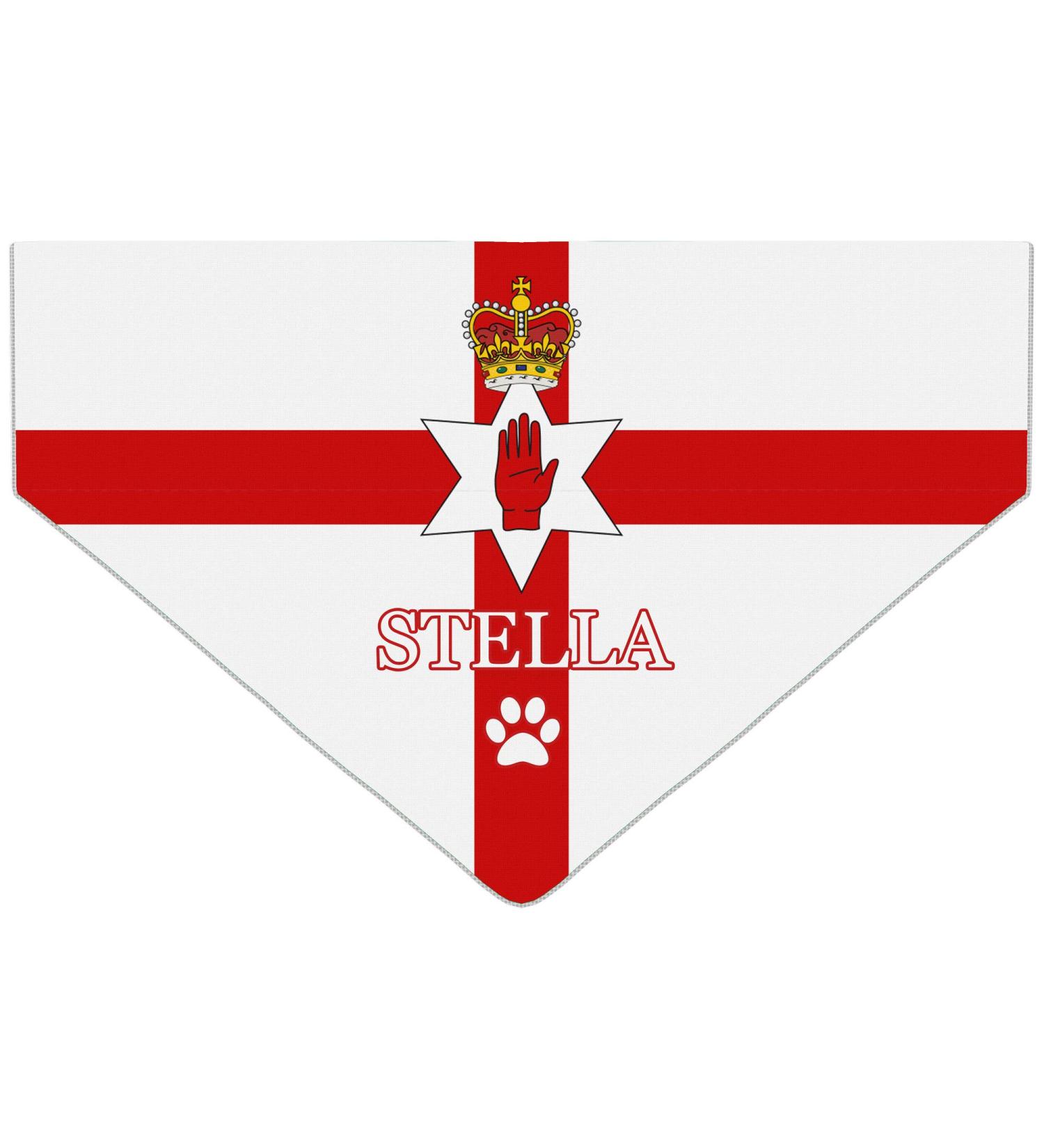 Dog hollow motif: football games sports Olympic games public holidays personalized triangular cloth for pets is attached to the collar (flag: north Ireland) Northern Ireland