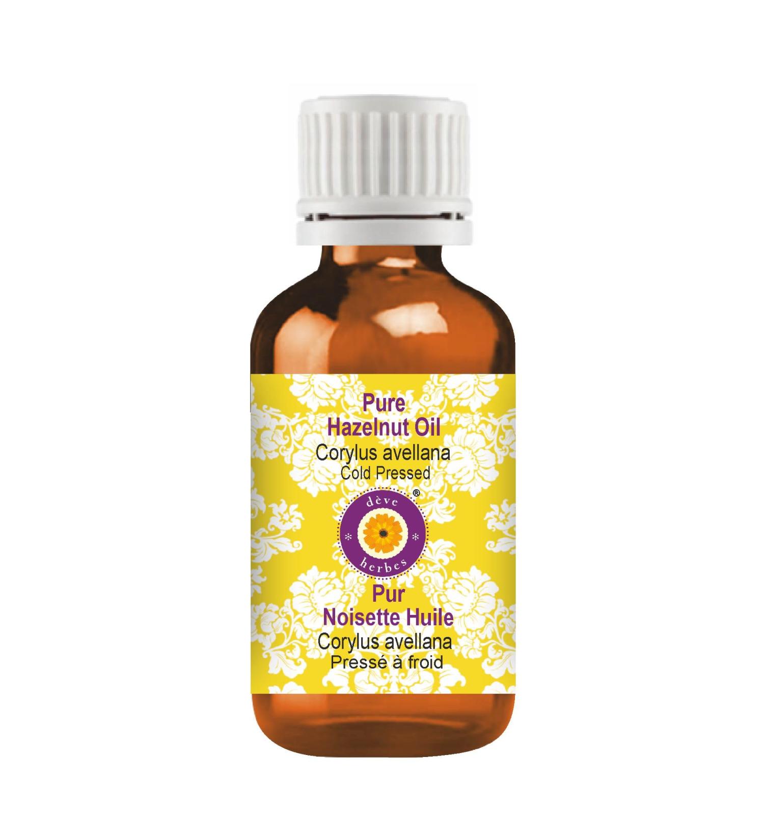 Deve Herbes Pure Hazelnut Oil - Cold Pressed 15ml (0.50 oz) | Premium Quality for Cooking & Skincare - Buy Online on GoSupps.com