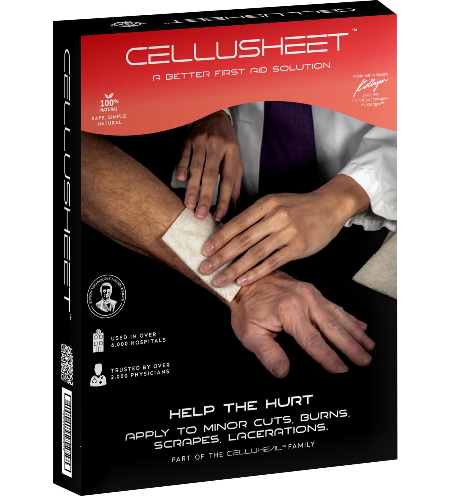 Cellusheet Wound Care Collagen Dressing 2x2 - Advanced Healing Solution for International Shipping - Buy Online on GoSupps.com