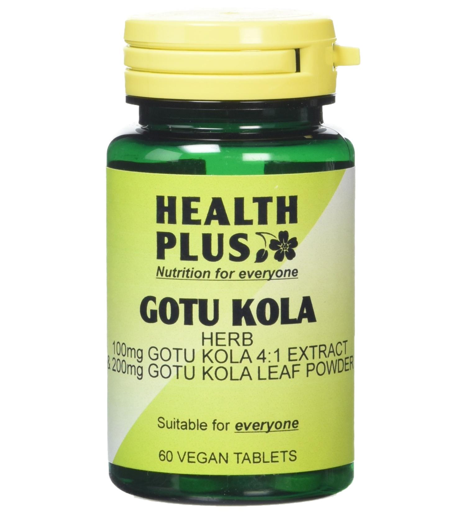 Health Plus Gotu Kola Supplement - 60 Tablets for General Health Support - Buy Online on GoSupps.com