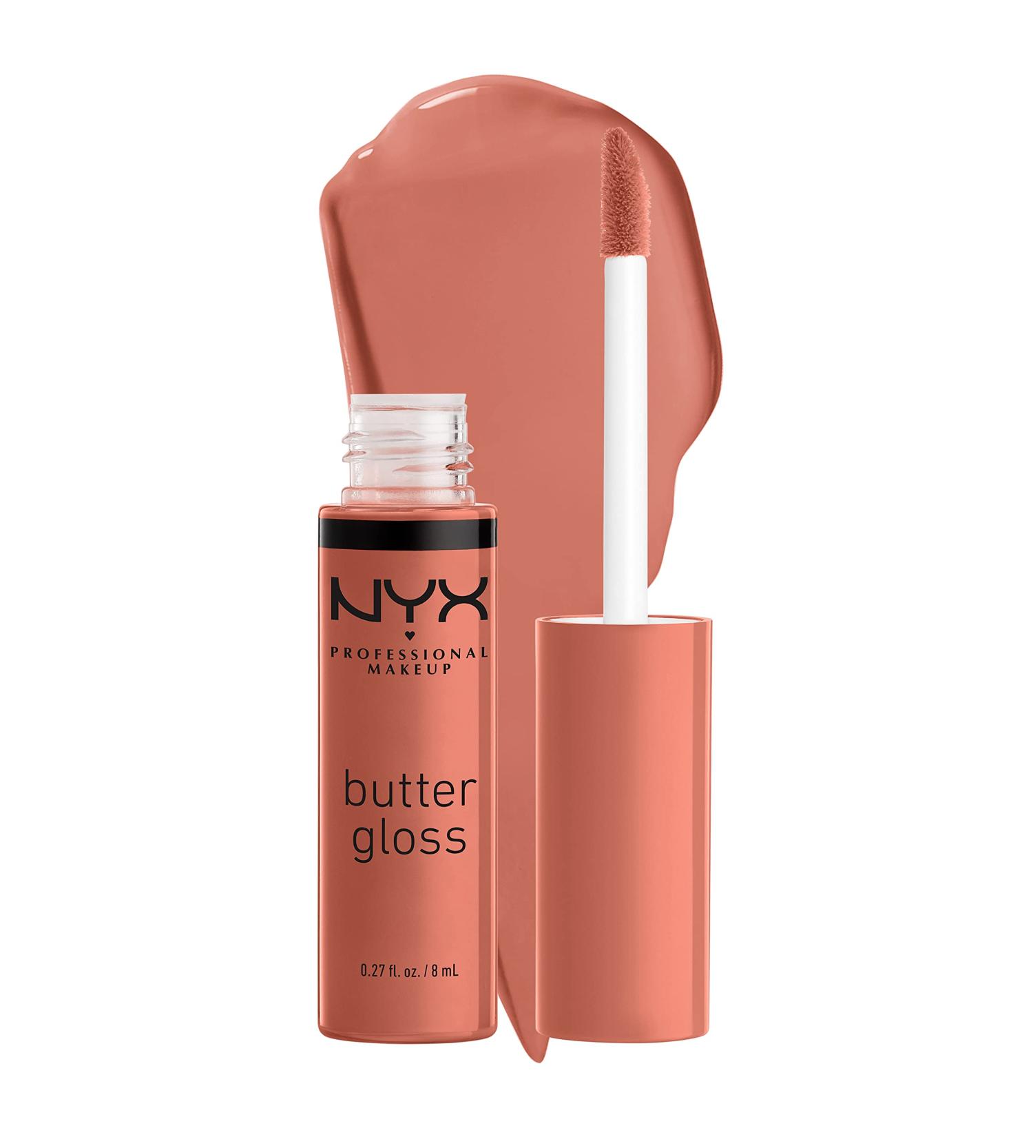 NYX Butter Gloss Brown Sugar Lip Gloss - Sugar High 45, Peachy Nude Shade - 0.27 Fl Oz - Buy Online on GoSupps.com