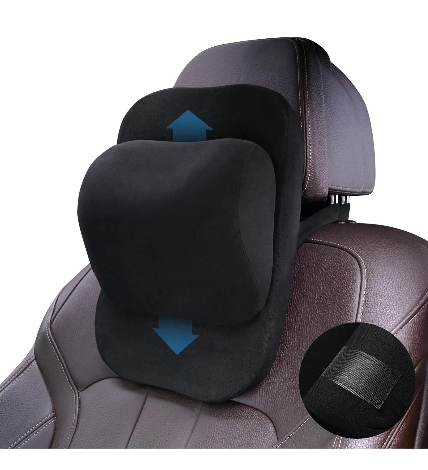 ZATOOTO Adjustable Car Neck Pillow | Memory Foam Headrest for All Heights - Black - Buy Online on GoSupps.com