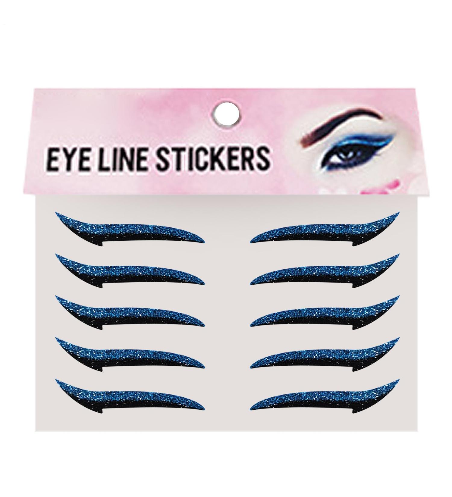 Autocollants Eye Liner - D calque Fard Paupi res Femme Adh sif Tenue Longue Bandes Pour Sorties Danse Voyage Sc ne M res Bleu - Buy Online on GoSupps.com