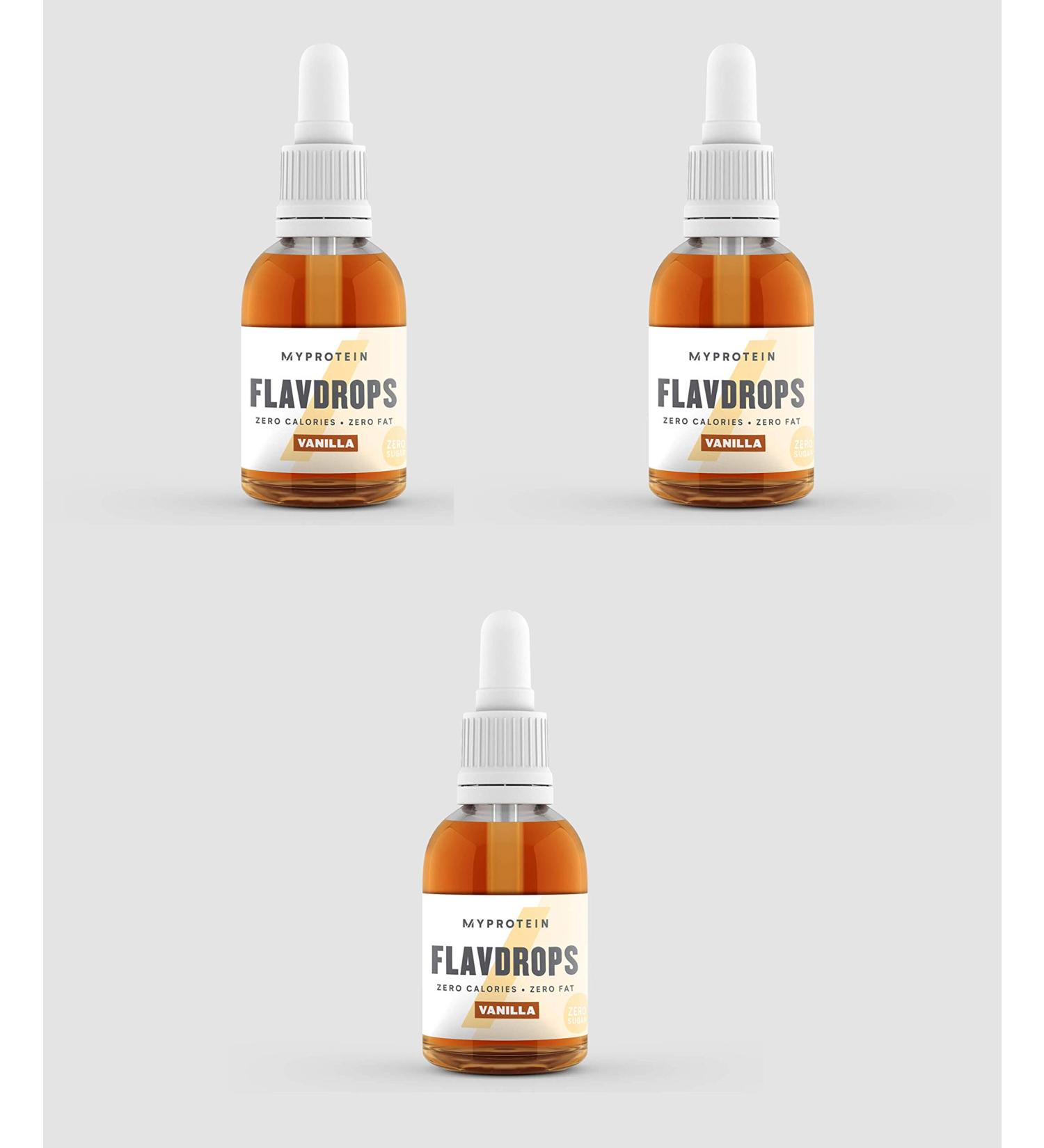 Myprotein Myprotein Flavdrops Vanilla Lot de 3 flacons de 3 x 50 ml