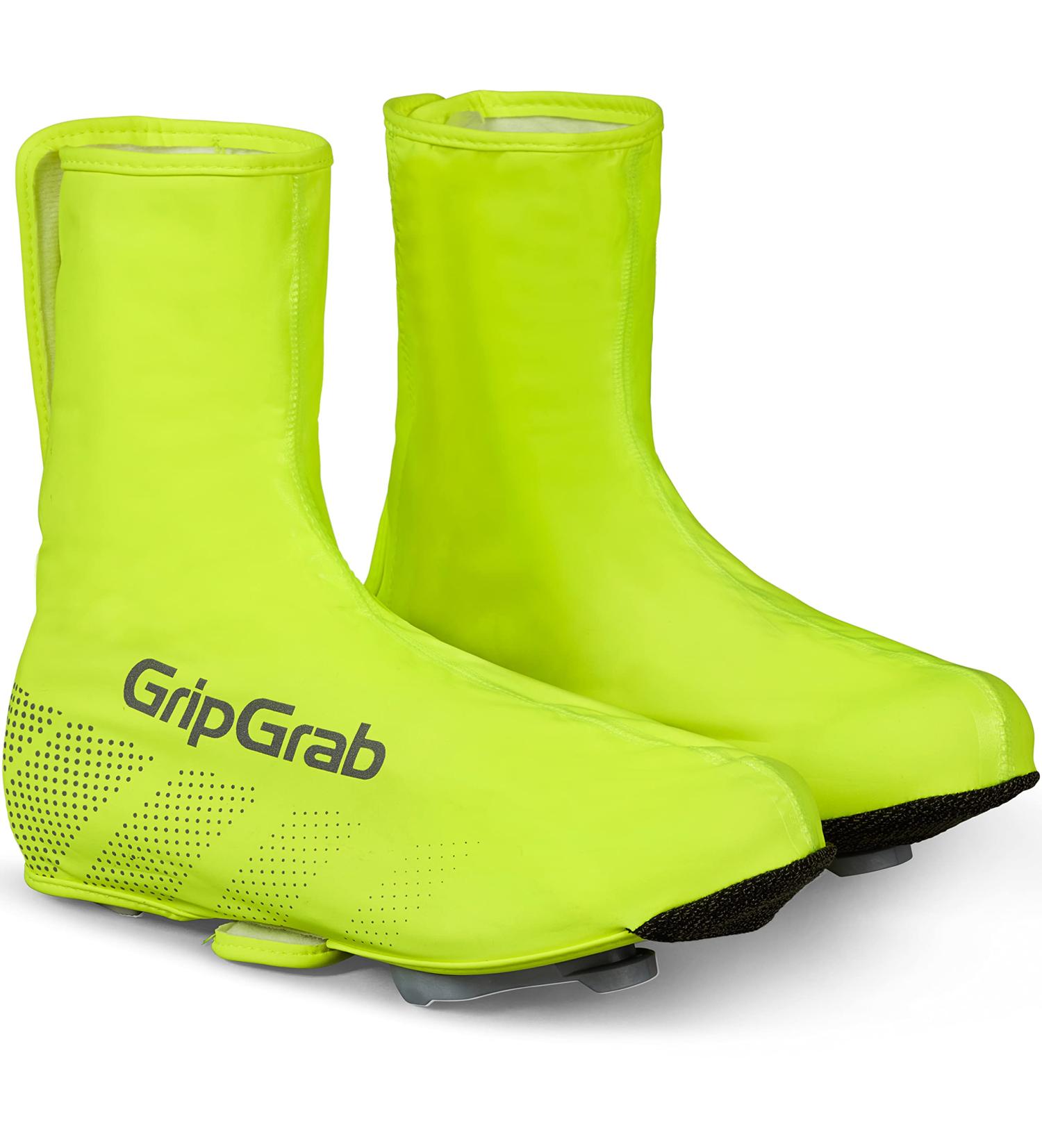 Gripgrab Ride Waterproof Windproof Racing Bike Shoes - Hi-Vis Yellow XL (44/45) with Velcro Fastener | Ultimate Rain Protection for Cycling - Buy Online on GoSupps.com