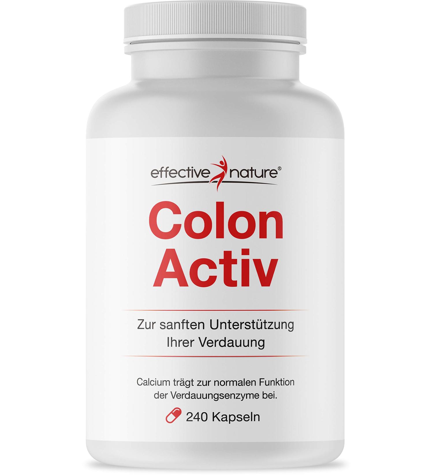 Colon Activ - 240 Capsules | Supports Digestion & Intestinal Health | Gentle 4-Week Nutrient Program with Calcium & Psyllium Husks | International Shipping Available - Buy Online on GoSupps.com