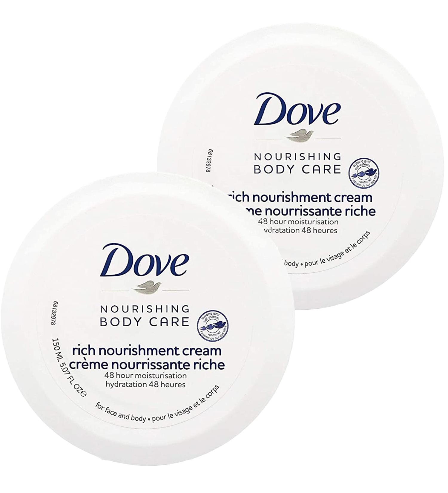 Dove Moisturizing Rich Care Cream - 48-Hour Hydration for Face & Body | 2 Pack (150 ml each) - All-Purpose Care for Extra Dry Skin - Buy Online on GoSupps.com