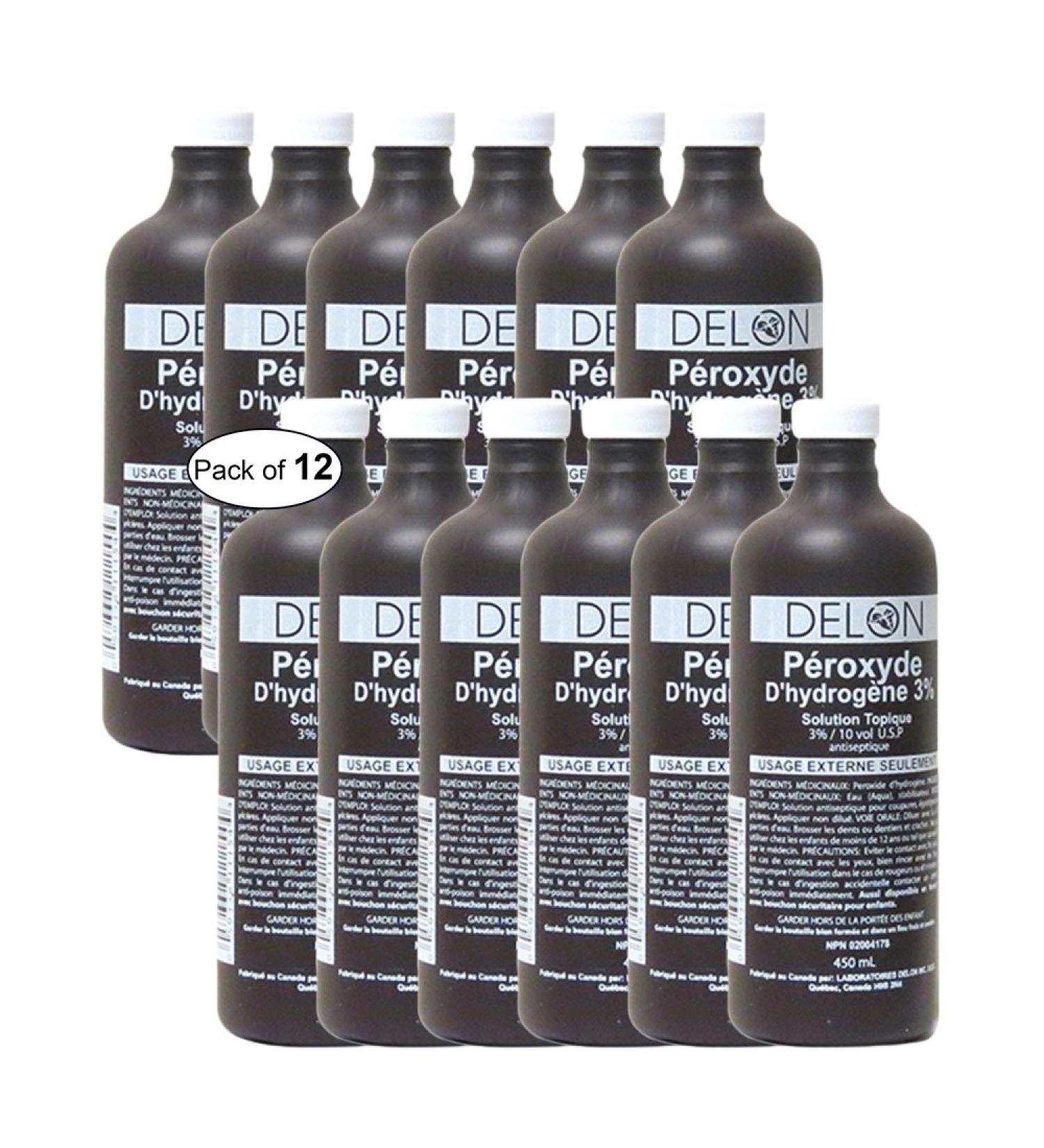 Delon Hydrogen Peroxide (450ml) (Pack of 12)