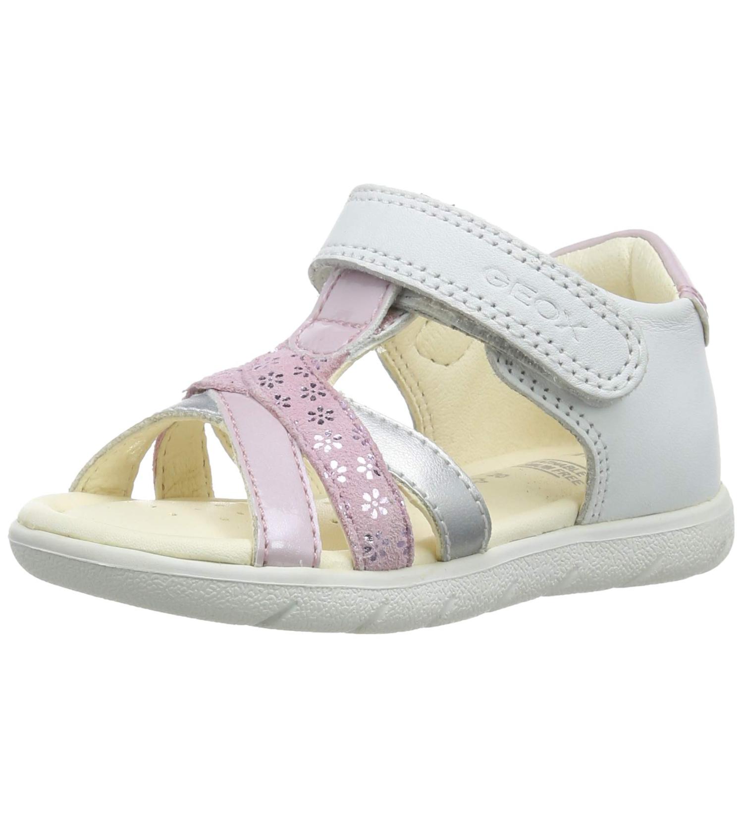 Geox Girl's B Sandal Alul D - White Pink - Size 4.5 UK Child - Buy Online on GoSupps.com