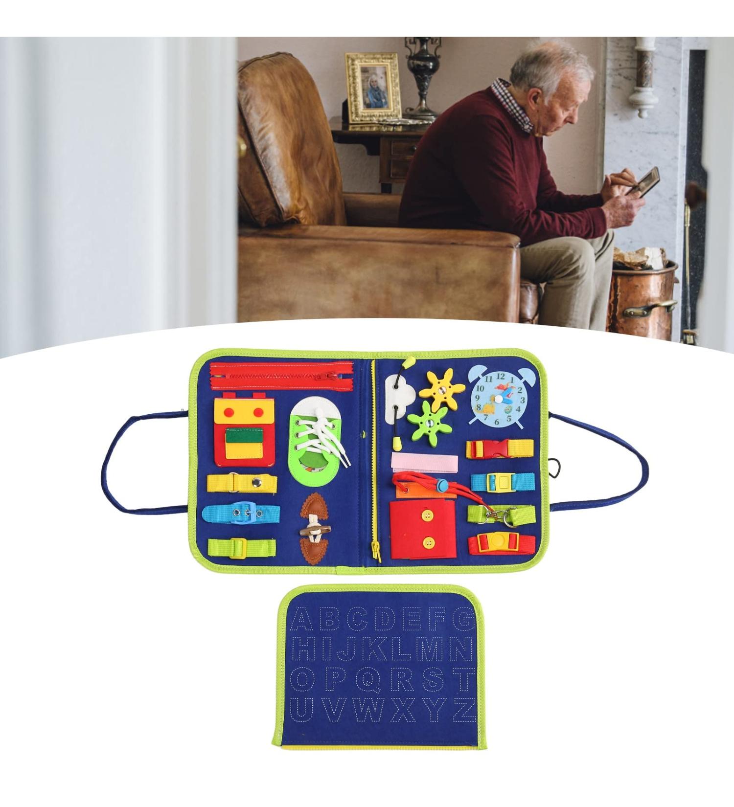 Fiddle Blanket for Dementia | Fidget Sensory Pad & Memory Aid for Seniors | Perfect Gift for Alzheimer's Patients - Buy Online on GoSupps.com