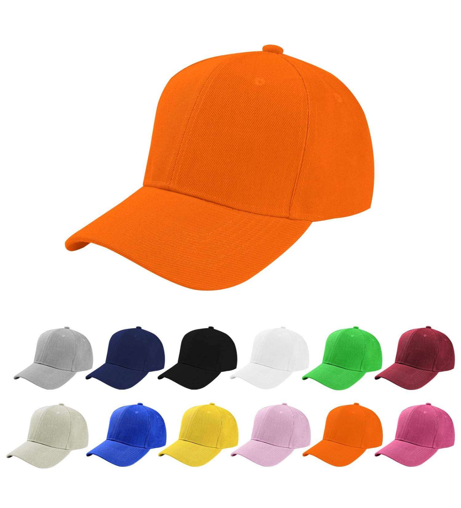 Aomig Unisex Baseball Cap - Adjustable Sun Protection Cap for Men & Women - Outdoor Running Tennis Golf Travel (Orange) - Buy Online on GoSupps.com