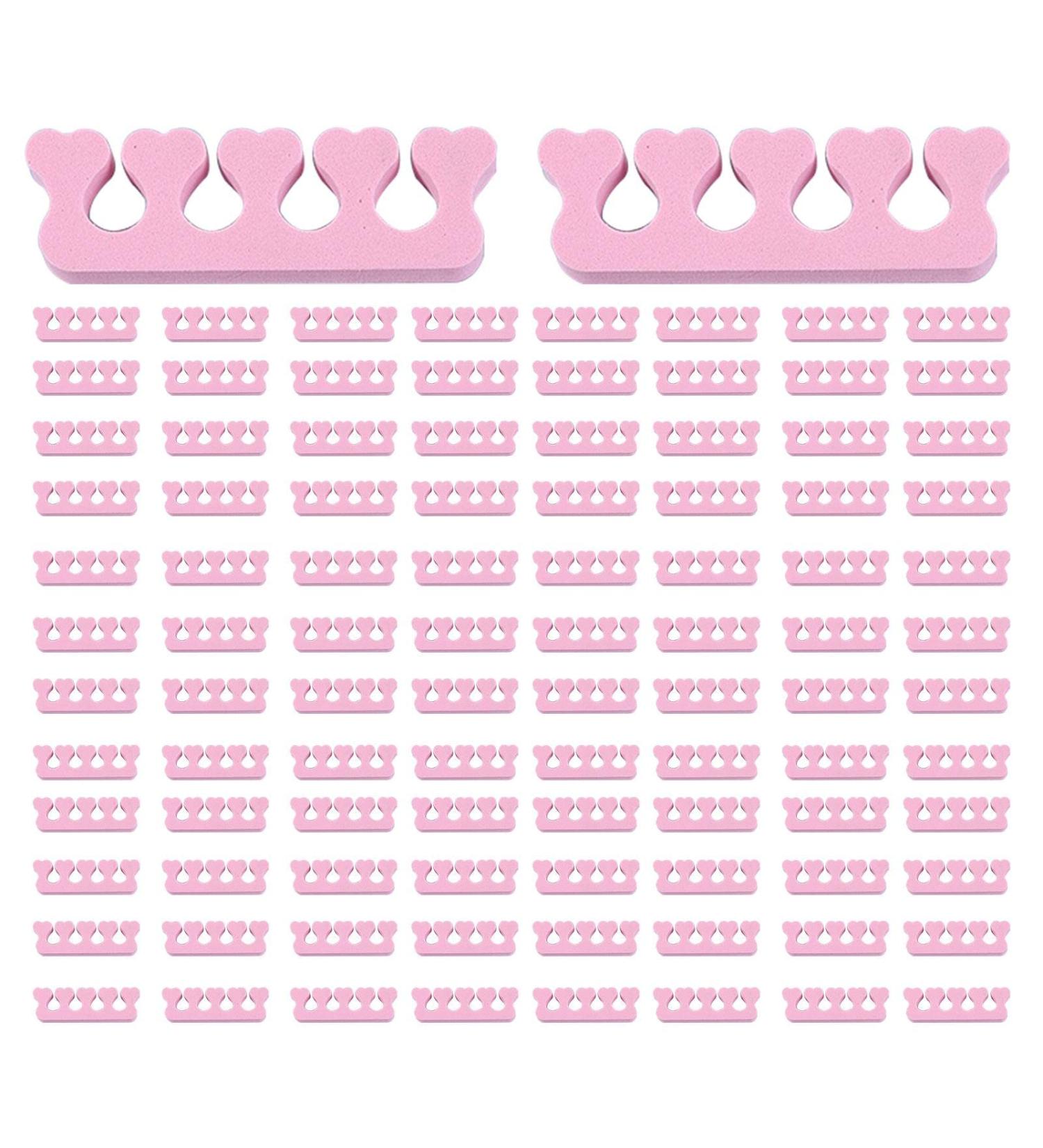 100PCS Pink Foam Toe Separators - Soft Cushions for Pedicure & Nail Polish - Bunion Relief & Hammer Toe Support - Buy Online on GoSupps.com