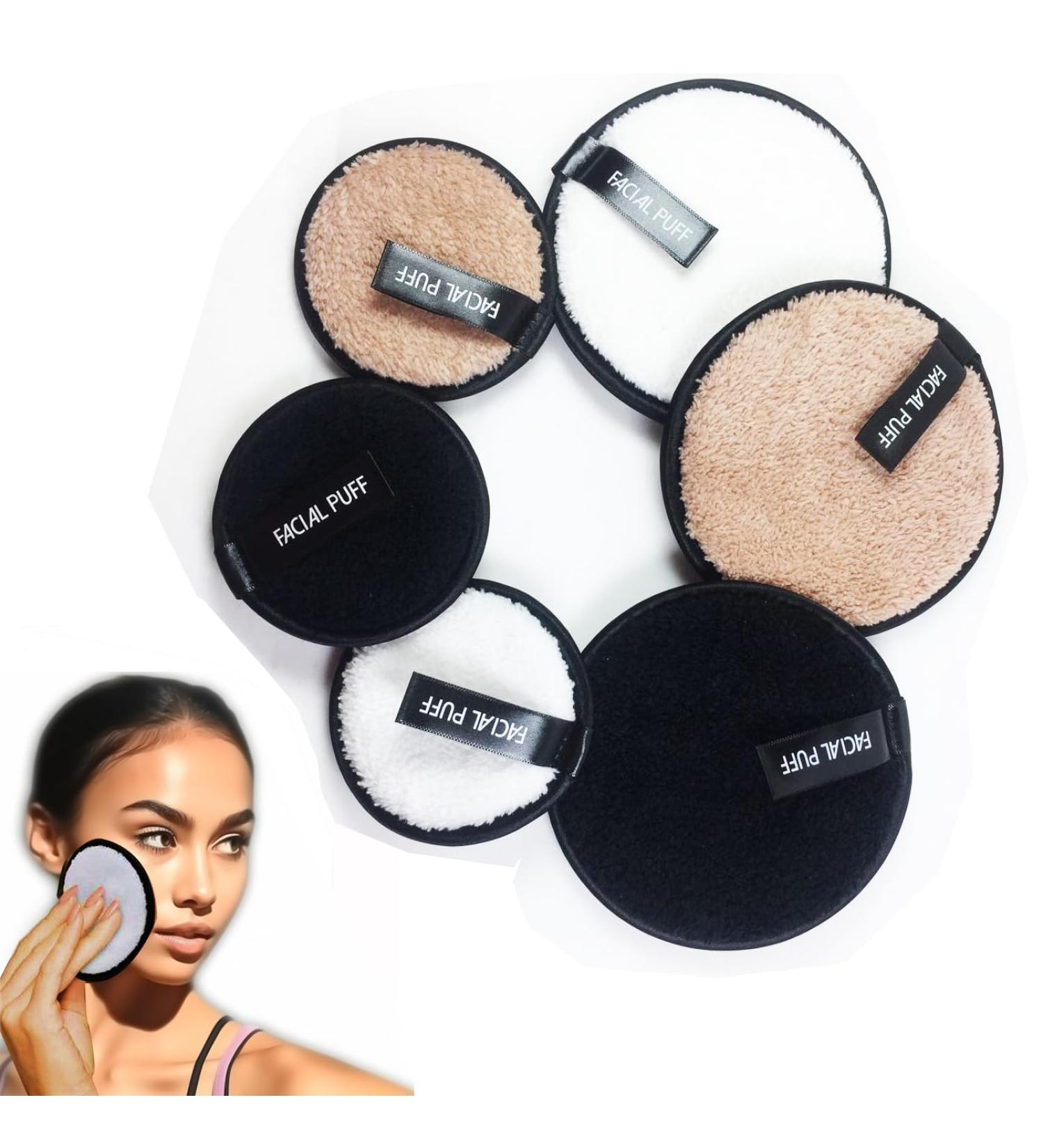 Reusable Makeup Remover Pads - 6 PCS Soft Hypoallergenic Facial Wipes for Easy Makeup Removal - Buy Online on GoSupps.com