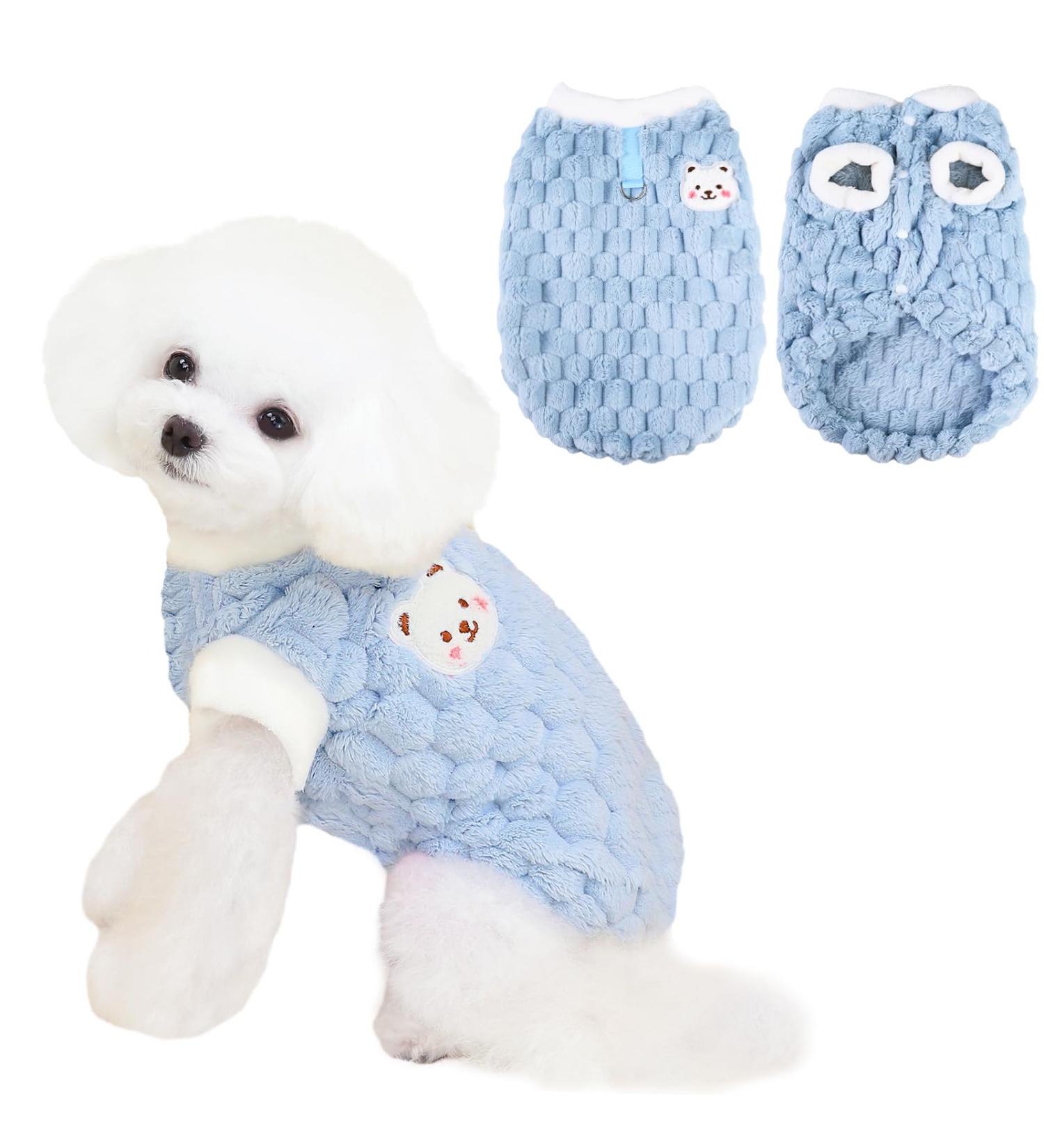 Lynine XL Blue Dog Sweater | Warm Comfortable & Soft Monochrome Winter Sweater for Dogs - Buy Online on GoSupps.com