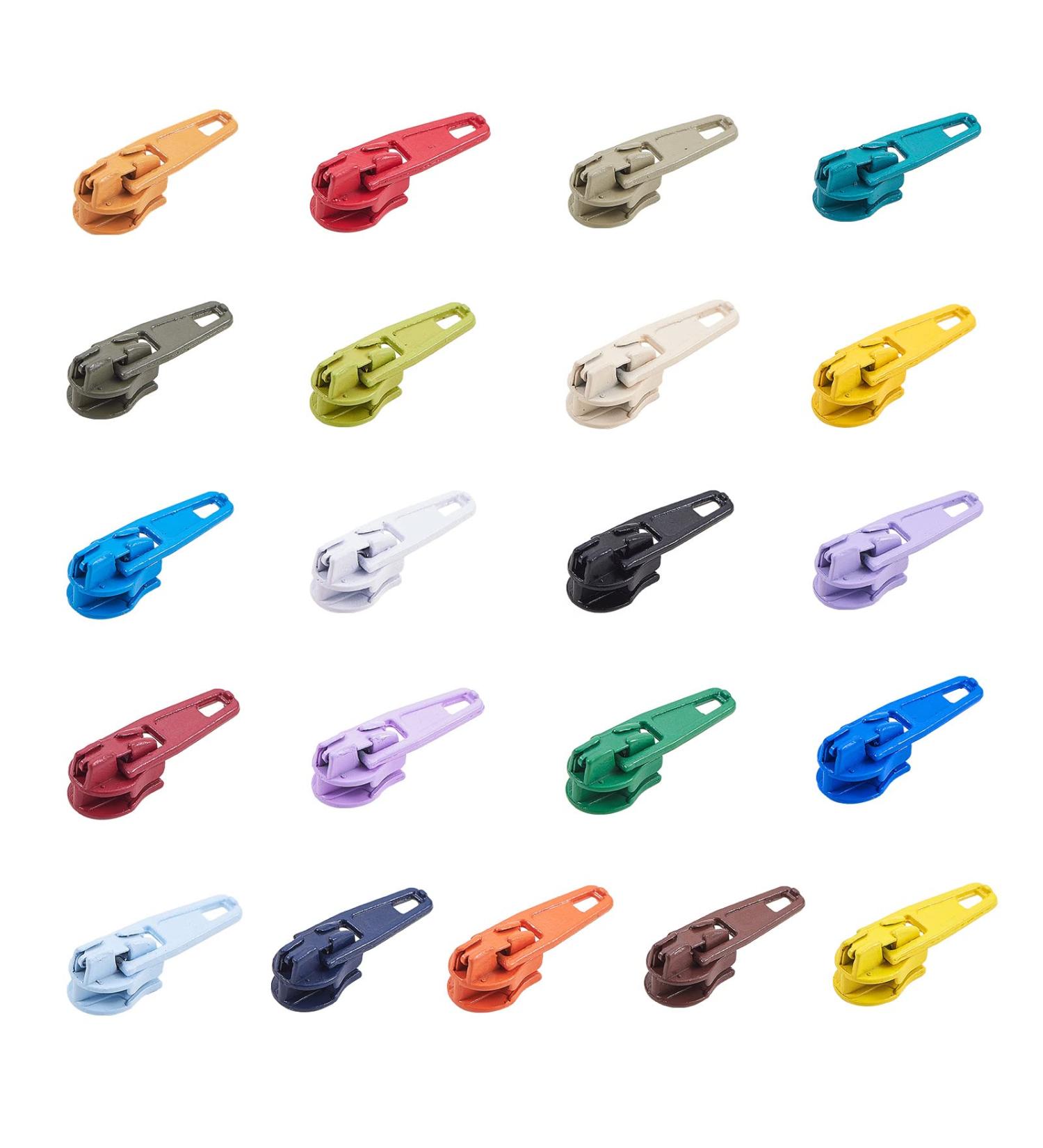 Pandahall 210-Piece Colorful Zipper Repair Set - Ideal for Sewing & Jewelry - Fix Wallet Zippers Easily - Buy Online on GoSupps.com