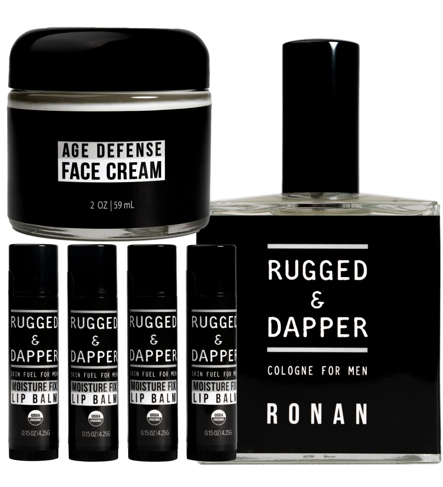 RUGGED & DAPPER Lip Balm, Cologne & Face Cream Bundle - Ultimate Men's Skincare Set - Buy Online on GoSupps.com