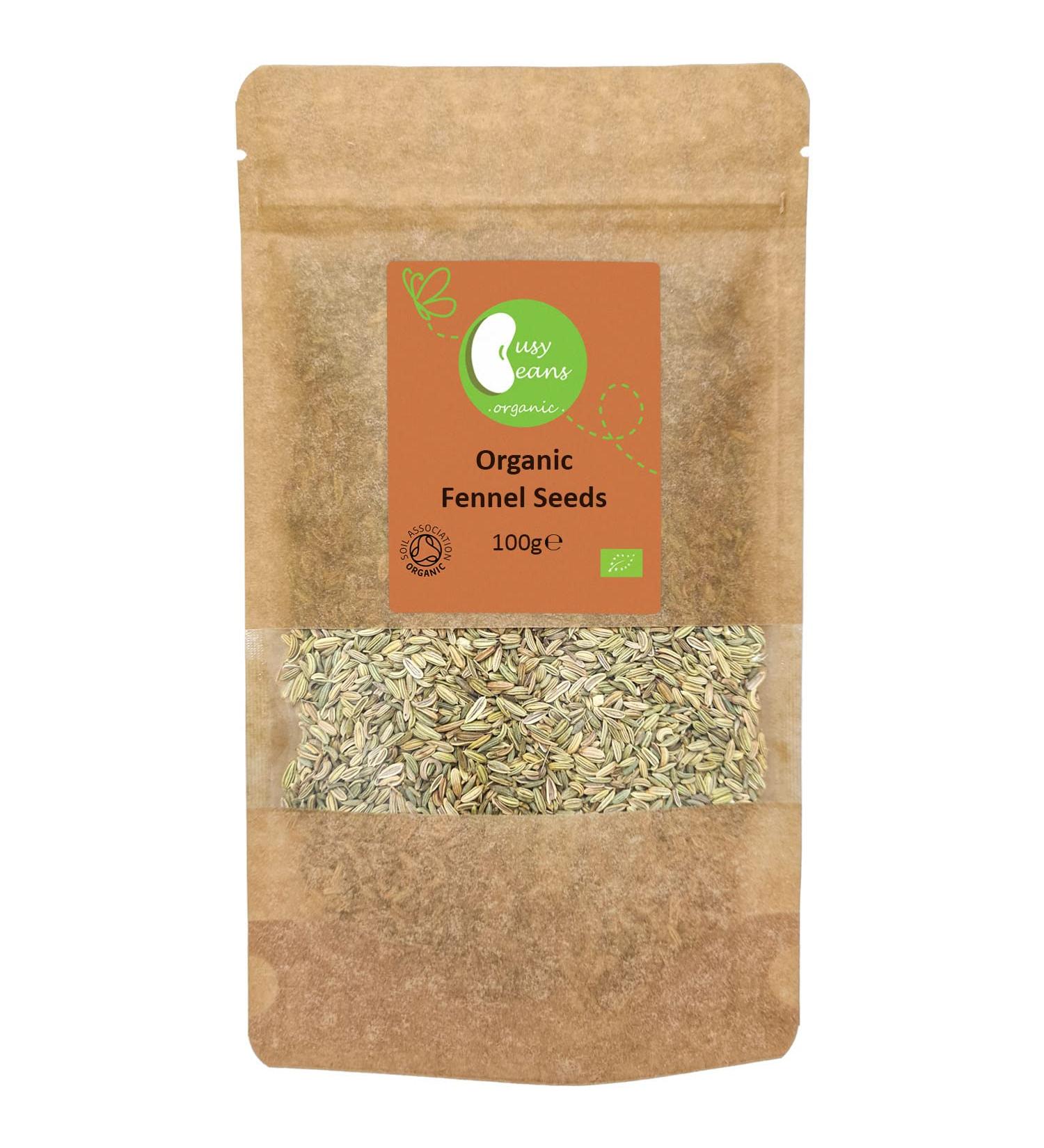 Certified Organic Fennel Seeds - Busy Beans Organic (100g) - Buy Online on GoSupps.com