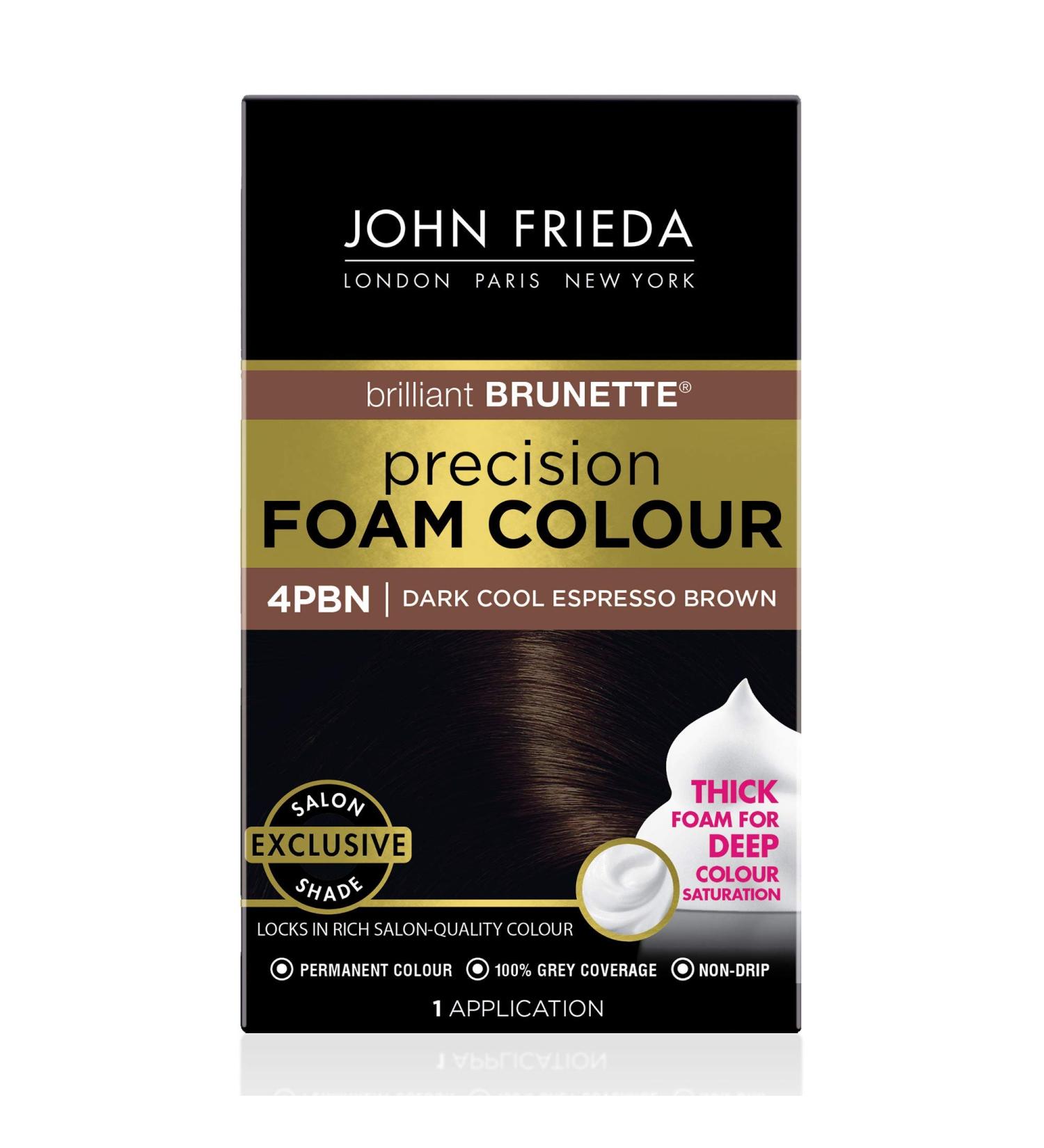 Dark Cool Espresso Brown Hair Color Kit | Precision Foam Color | 100% Grey Coverage & Deep Saturation | Permanent Hair Color - 4PBN - Buy Online on GoSupps.com