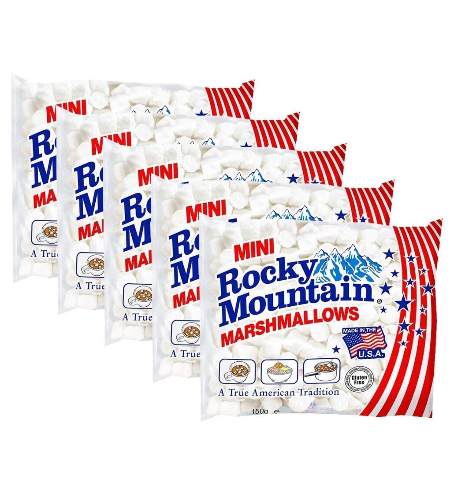 Rocky Mountain - Pack of 5 Original Mini Marshmallows - 150g - 5 x 150g. - Buy Online on GoSupps.com