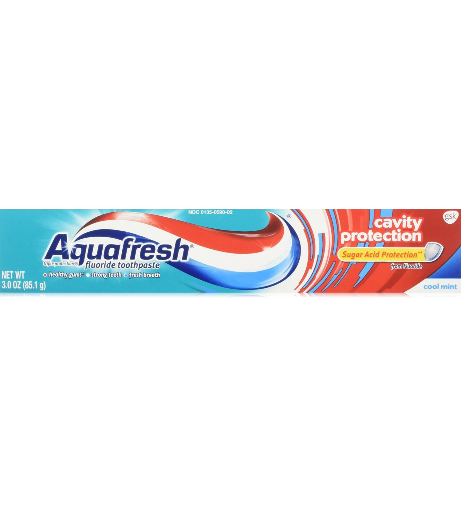 Aquafresh Cavity Protection Fluoride Toothpaste Cool Mint 3 oz (Pack of 12)