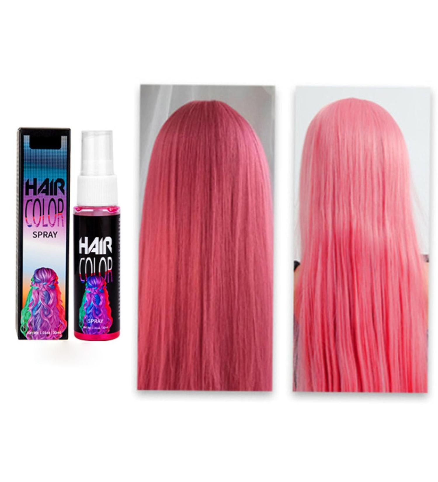 Temporary Hair Color Spray Hair Spray Color Temporary DIY Hair Color Spray Hair Spray Instant Hair Color for All Hair Types Fast-Drying (Pink 30ml) Pink 0.13 Fl Oz (Pack of 1) - Buy Online on GoSupps.com