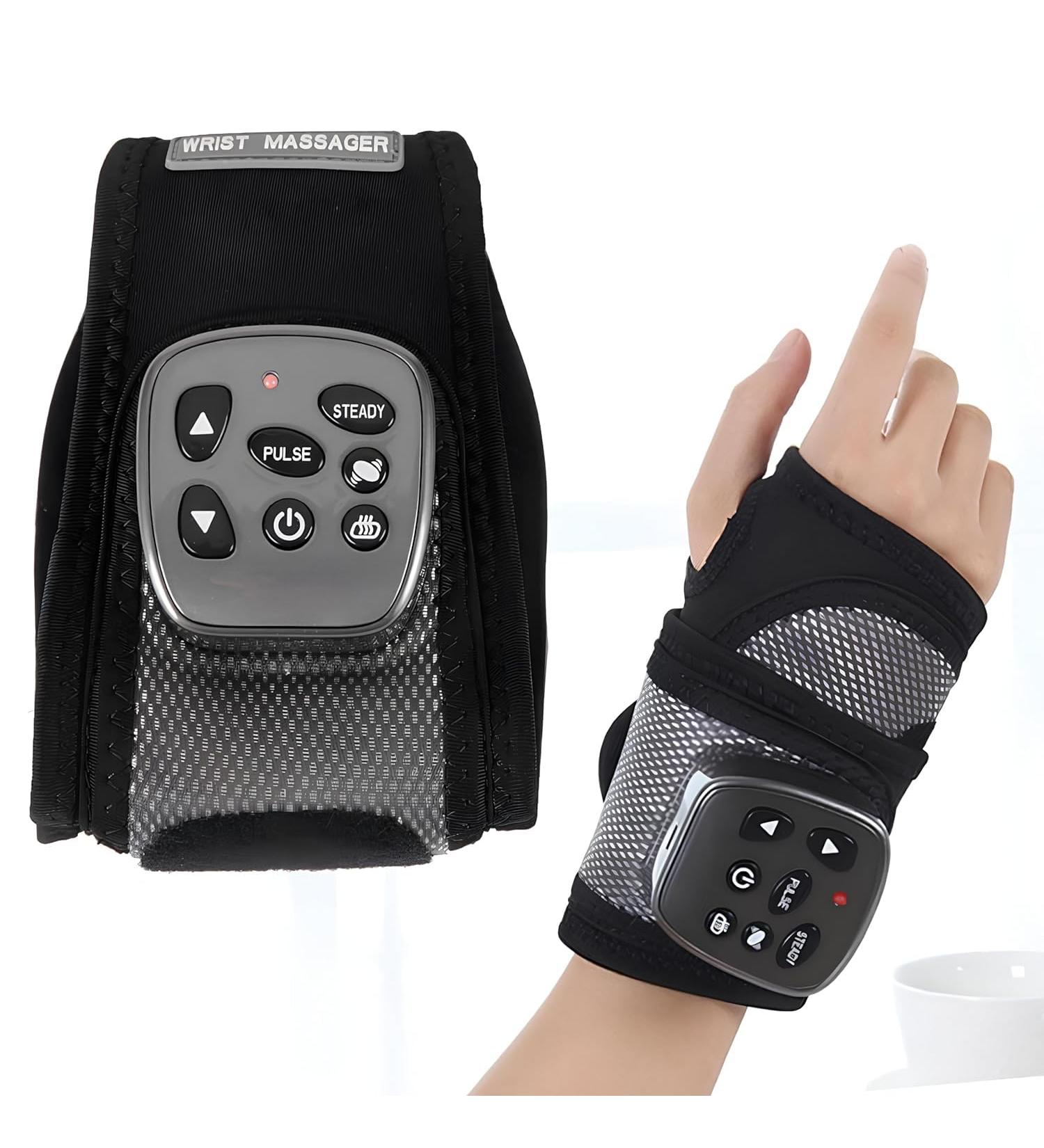ZJchao Wrist Brace Massage - Carpal Tunnel Support Electric Vibration & Heat Therapy for Pain Relief - Buy Online on GoSupps.com