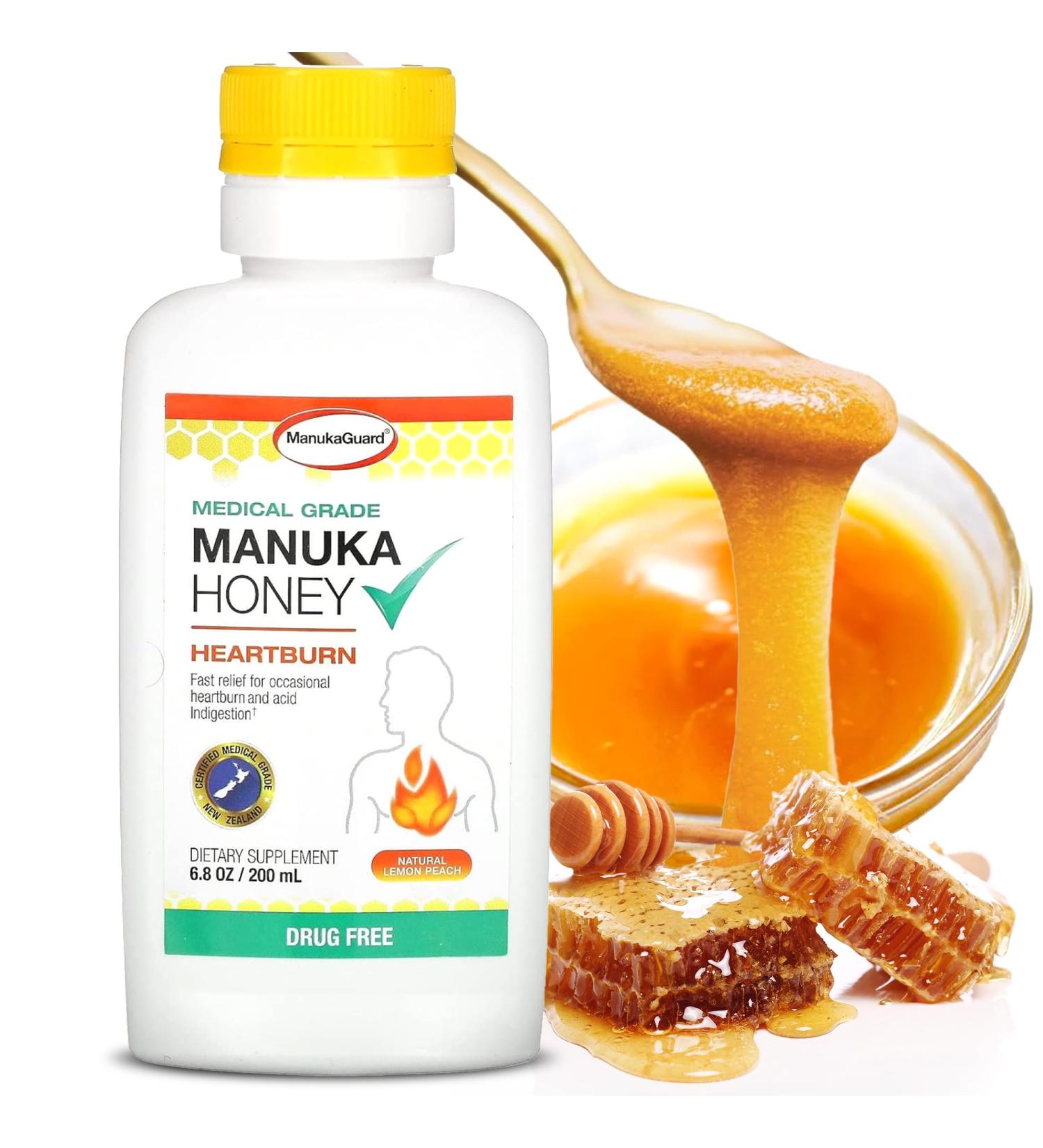 ManukaGuard Heartburn Neutralize 6.8oz - Natural Lemon Peach Relief for Heartburn & Acid Reflux - Fast International Shipping - Buy Online on GoSupps.com
