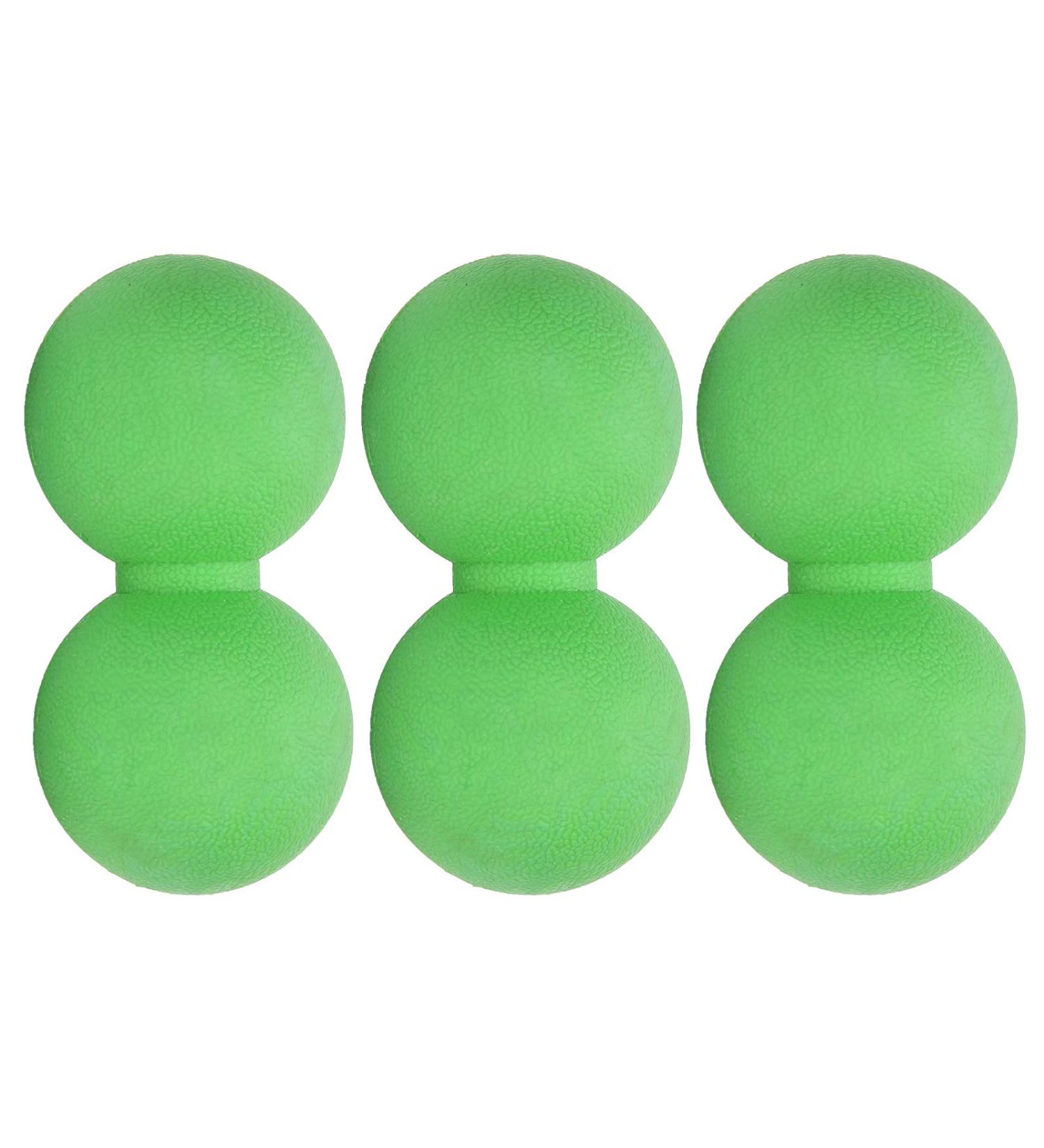 Verdant Touch Peanut Massage Ball 3 Pack - Ideal for Yoga Training & Muscle Relaxation - Green - Buy Online on GoSupps.com