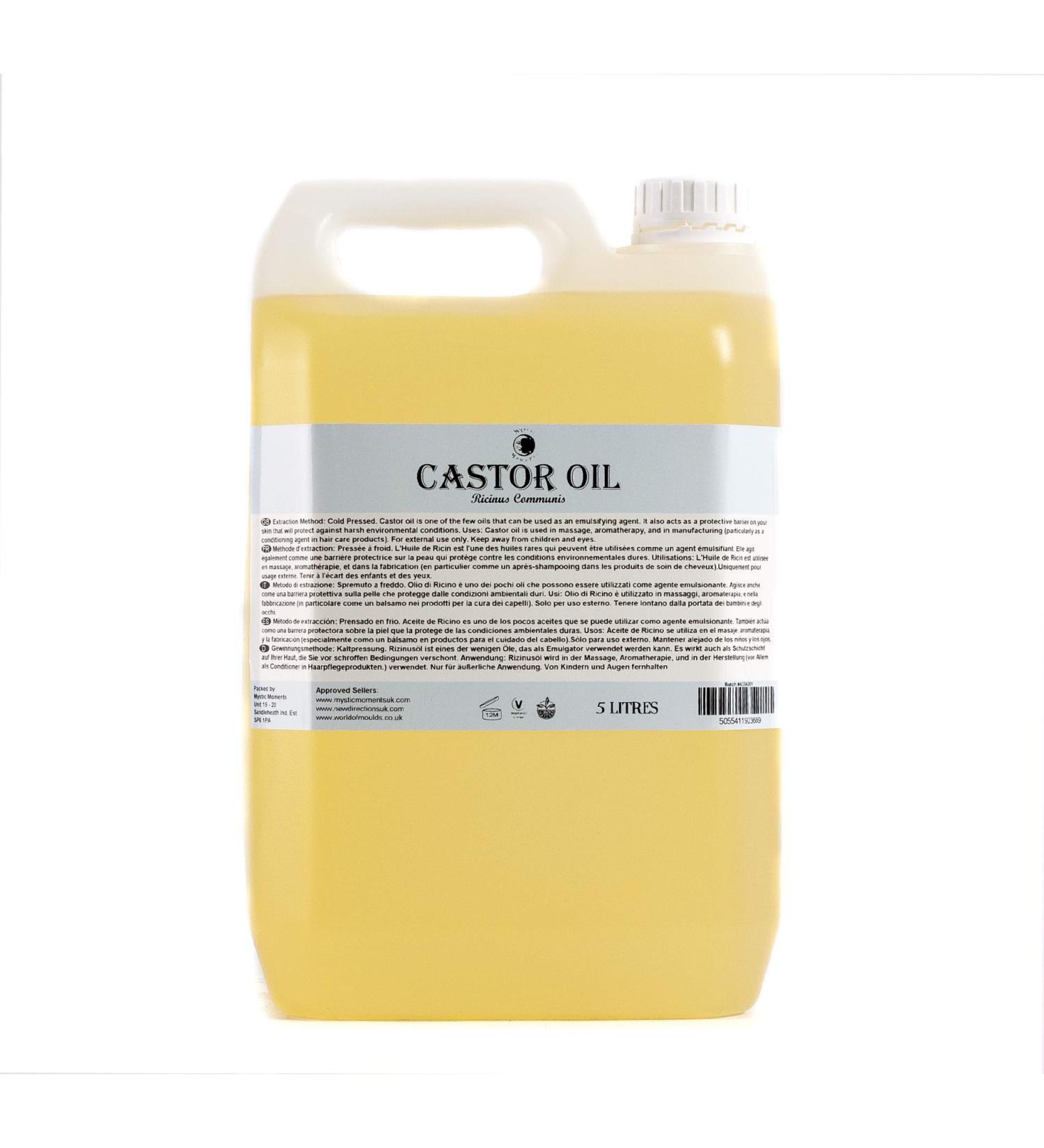 Mystic Moments 5L Casting Carrier Oil - Pure Natural Oil for Hair Face Nails & Aromatherapy | Vegan & GVO Free - Buy Online on GoSupps.com