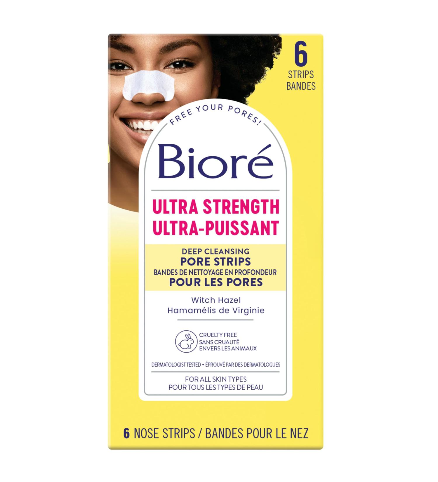 Bior Ultra Deep Cleansing Pore Strips for Instant Pore Unclogging and Blackhead Removal (6 Count) 6 count (Pack of 1) Ultra Strips - Buy Online on GoSupps.com