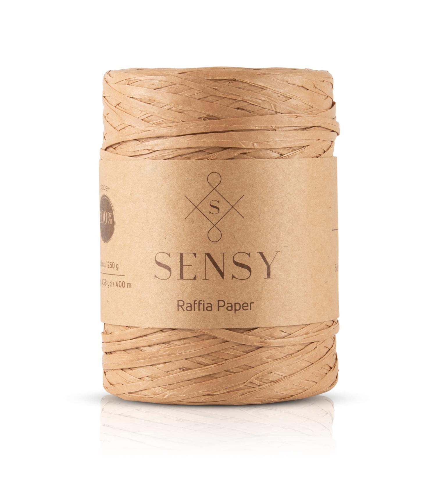 Sensy Premium 438 Yards Raffia Paper Ribbon in Latte Color - Eco-Friendly Crafting Supplies - Buy Online on GoSupps.com