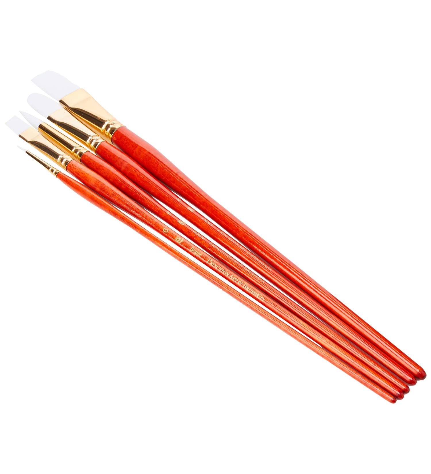 Synthetic White Taklon Brush Set - 5 Pack | High Quality Value Brushes - Buy Online on GoSupps.com