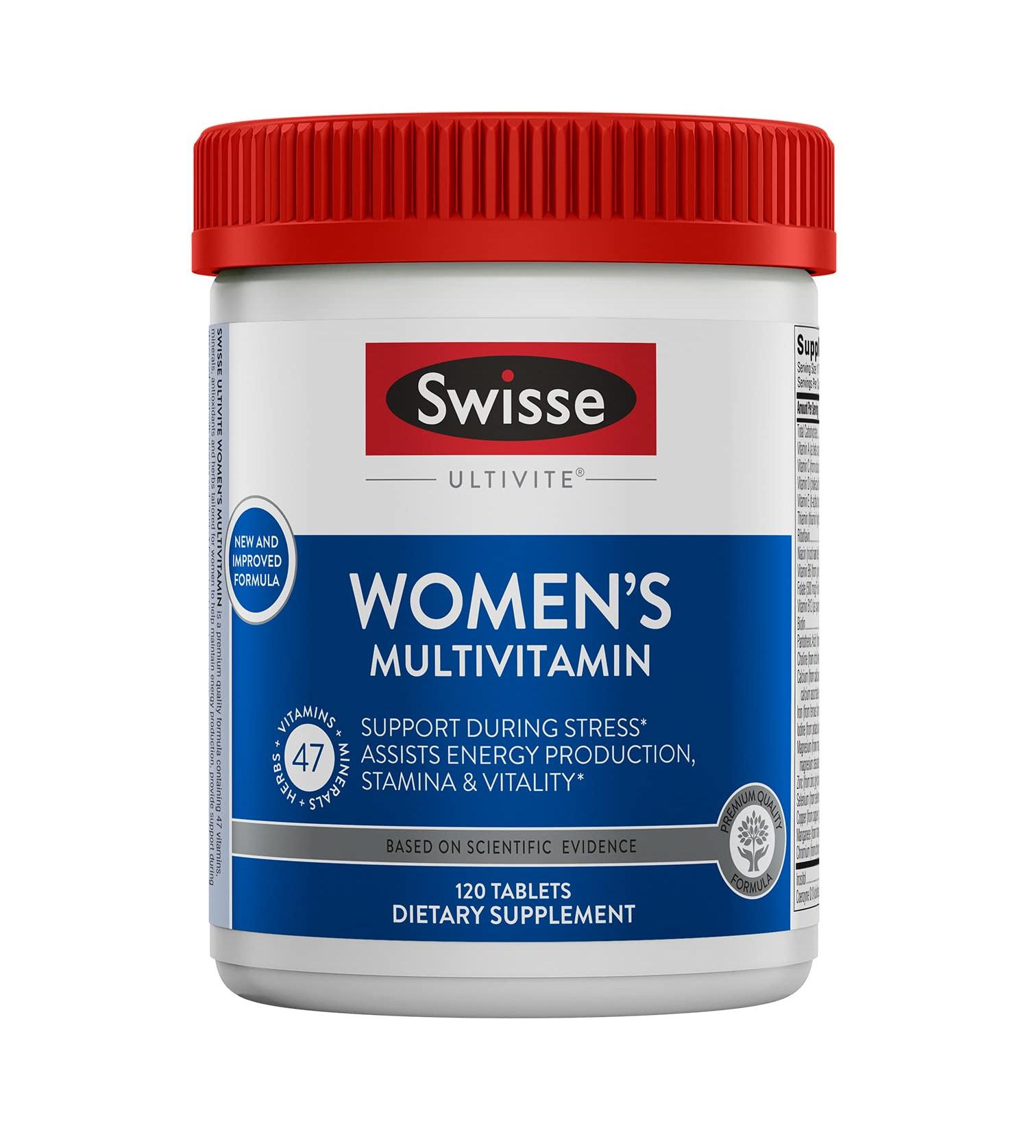 Swisse Womenâ€™s Ultivite Multivitamin - 120 Tablets for Optimal Health - Buy Online on GoSupps.com