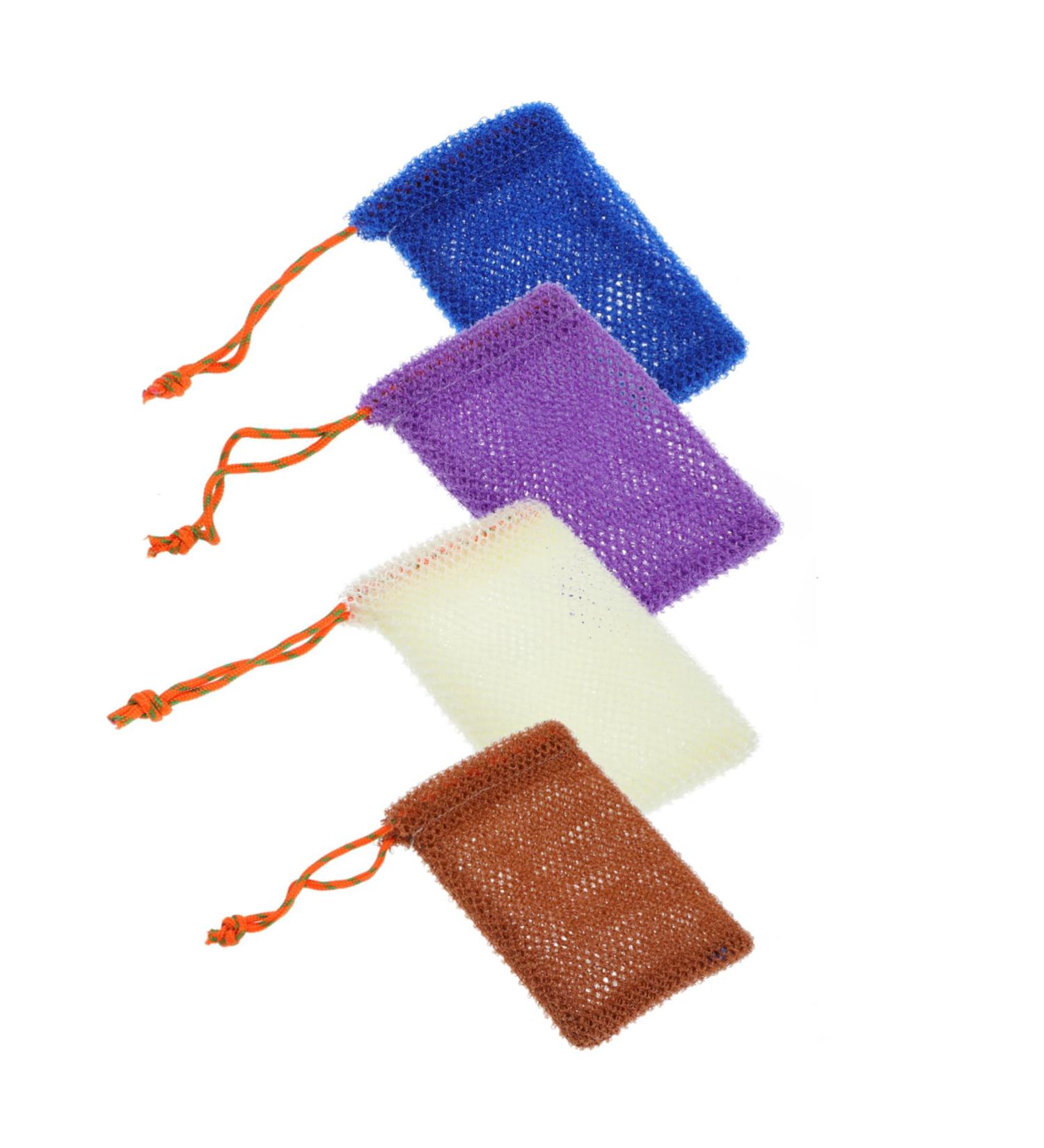 Beatifufu 4pcs Soap Bag Foaming Net Soap Saver Loofah Pouch Bath Loofahs Foam Soap Bathroom Foaming Bag Nylon - Buy Online on GoSupps.com