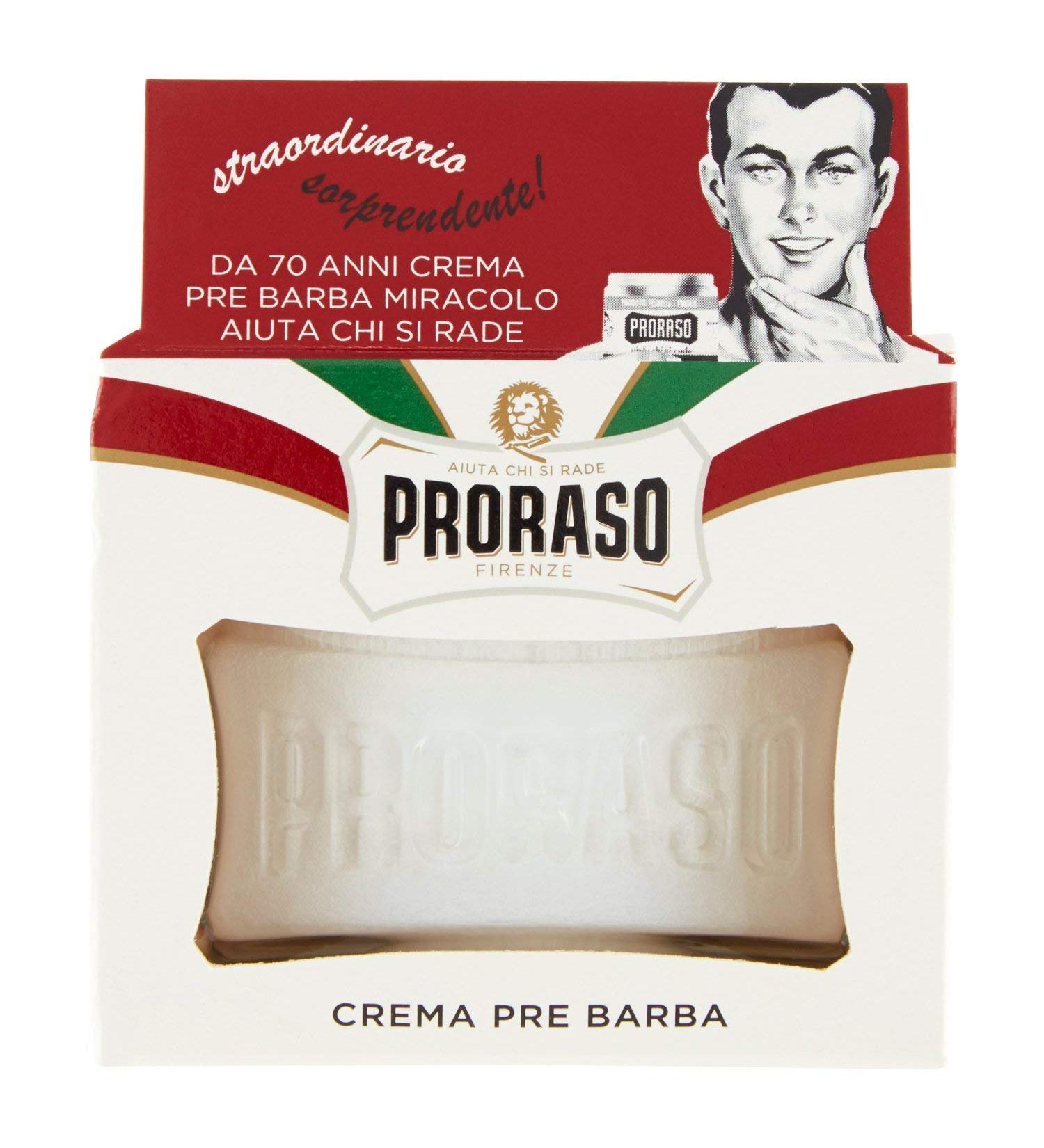 Proraso Pre Shave Cream White - 100ml | Soothing & Hydrating Shaving Preparation | International Shipping Available - Buy Online on GoSupps.com